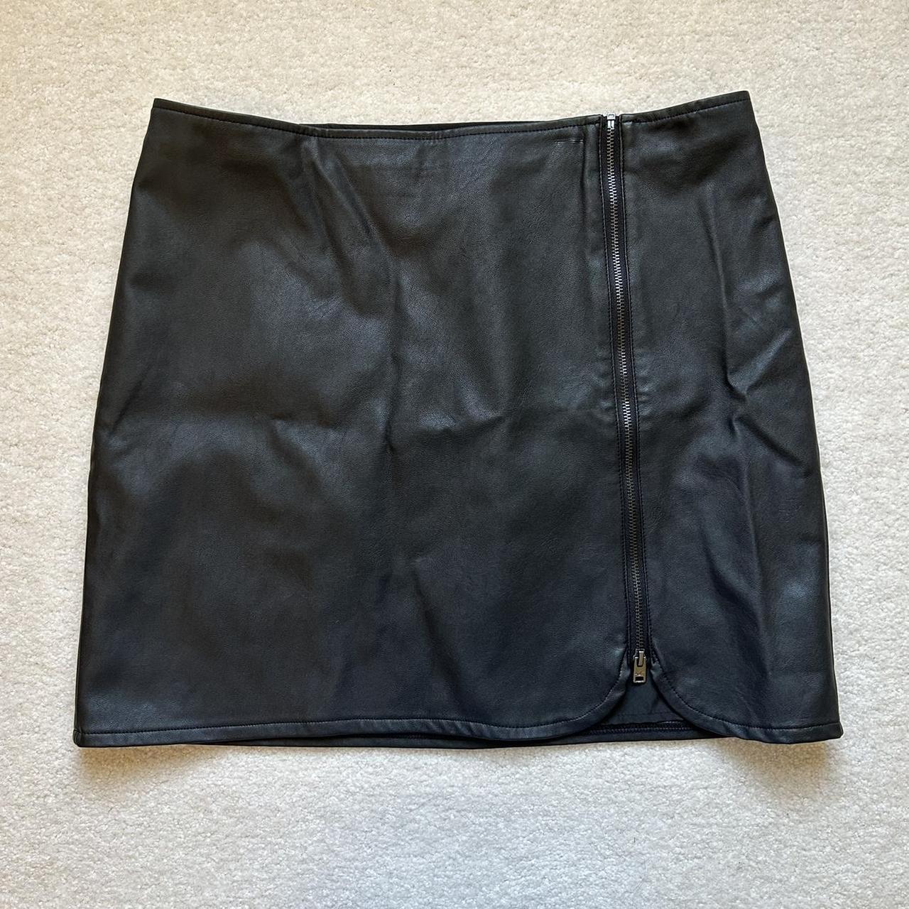 Black leather outlet skirt hollister