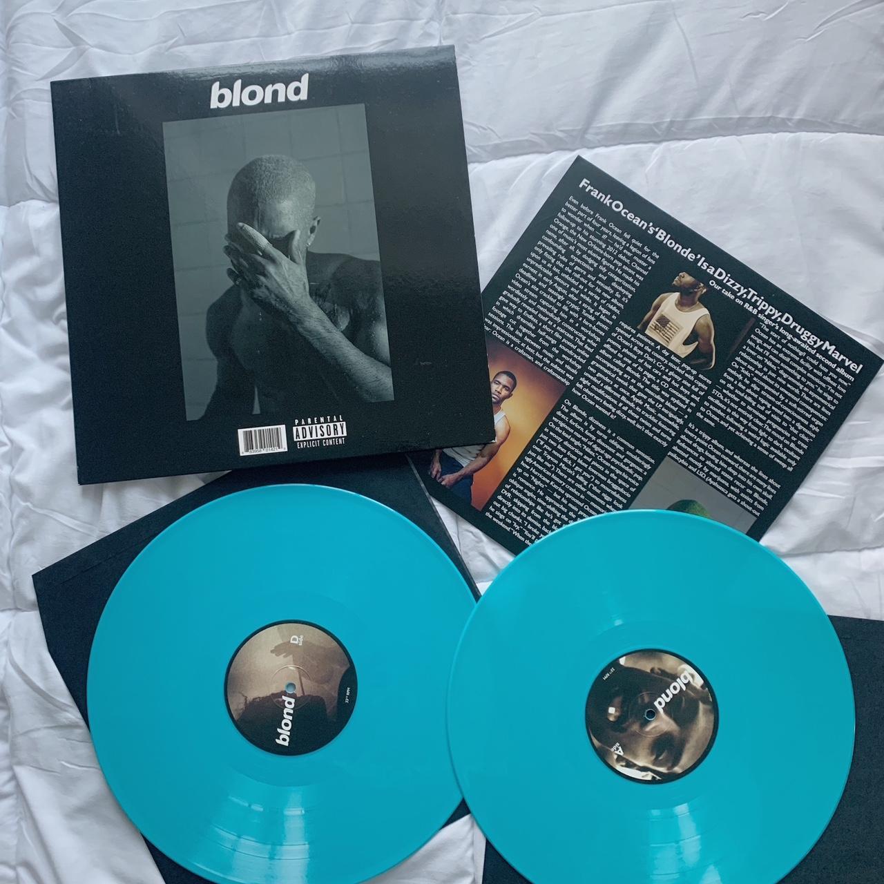 frank ocean — blonde vinyl LP (blue) *bootleg*... - Depop