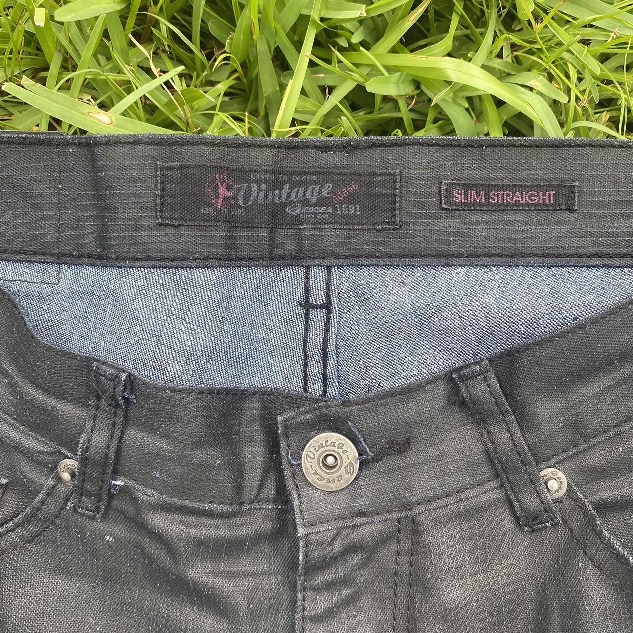 Waxed Denim Jeans Depop