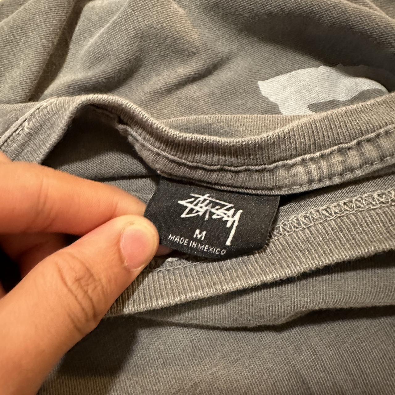 grey dice stussy shirt (M) SMALL HOLES ON BACK - Depop