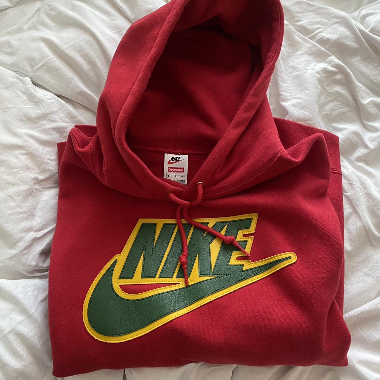 Large Nike x Supreme hoodie inside is like new Depop