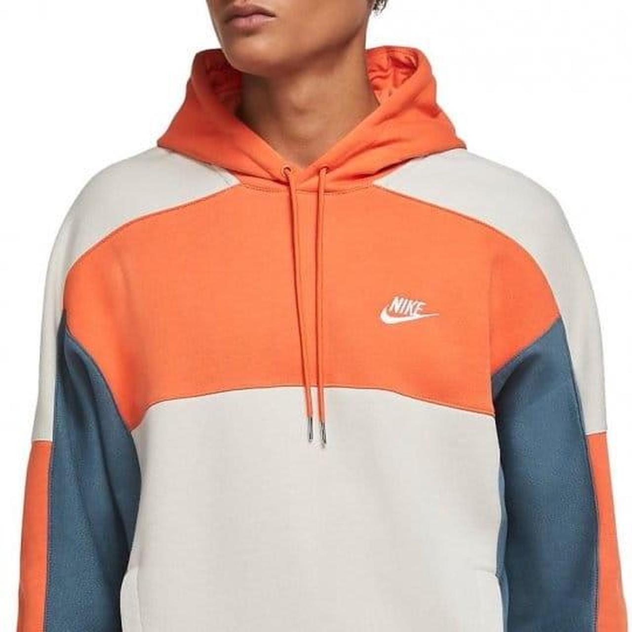 Nike orange hot sale longline hoodie