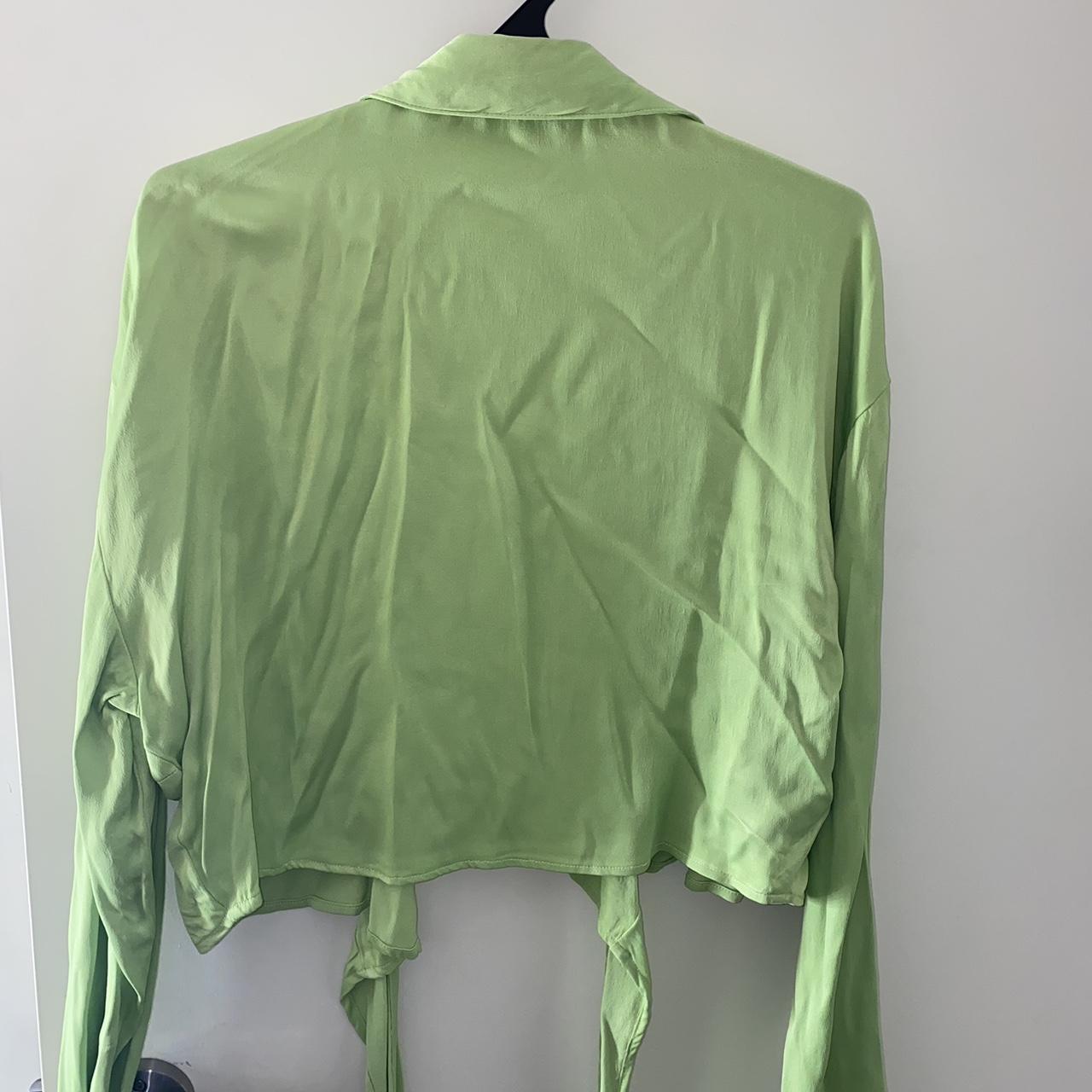 Green Glassons top, ties around the waist. - Depop