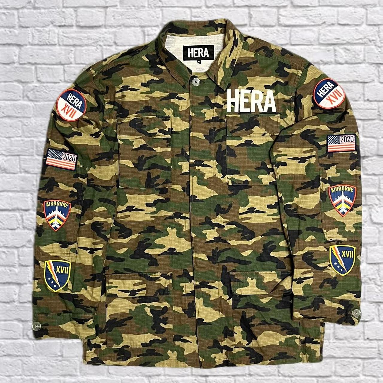 Off white on sale camo patch jacket