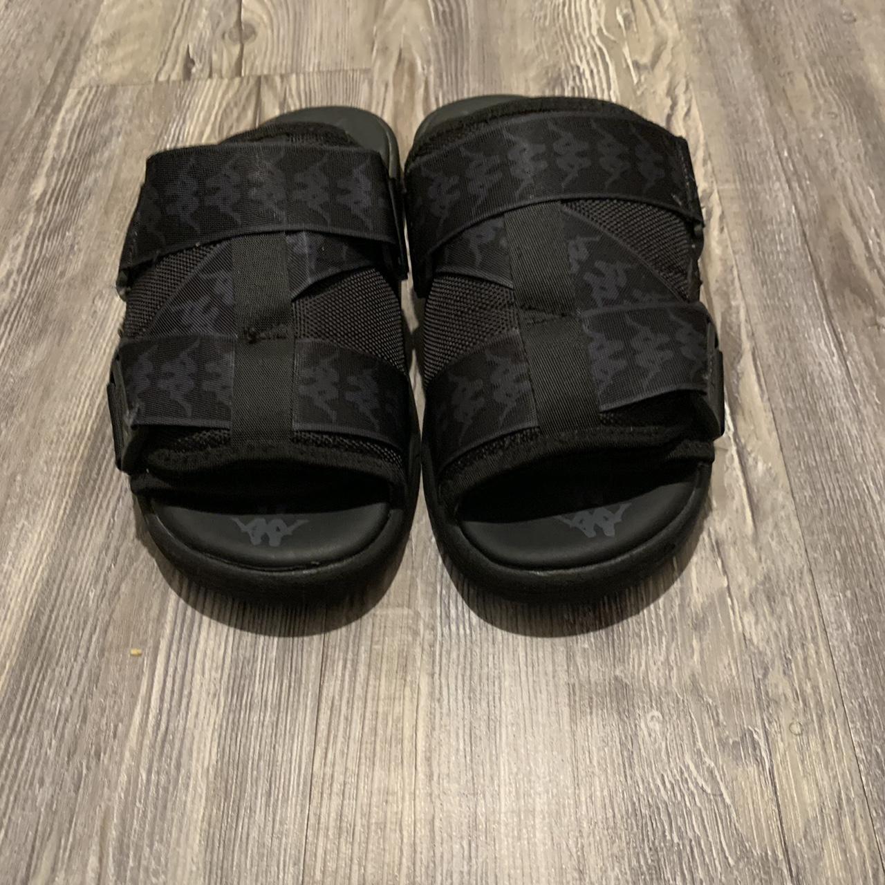 Black kappa slides ( adjustable straps ) - Depop