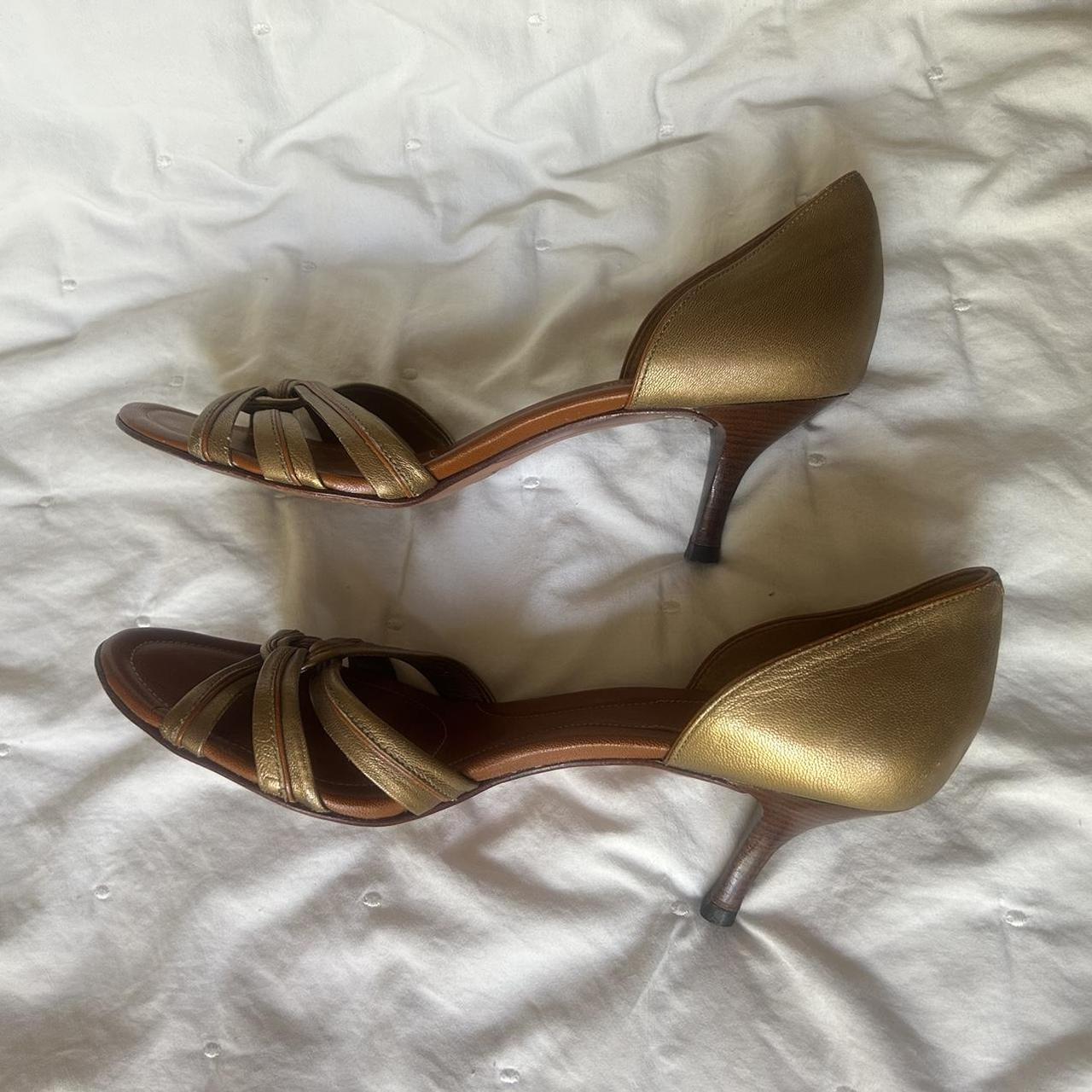 Cole fashion haan gold heels