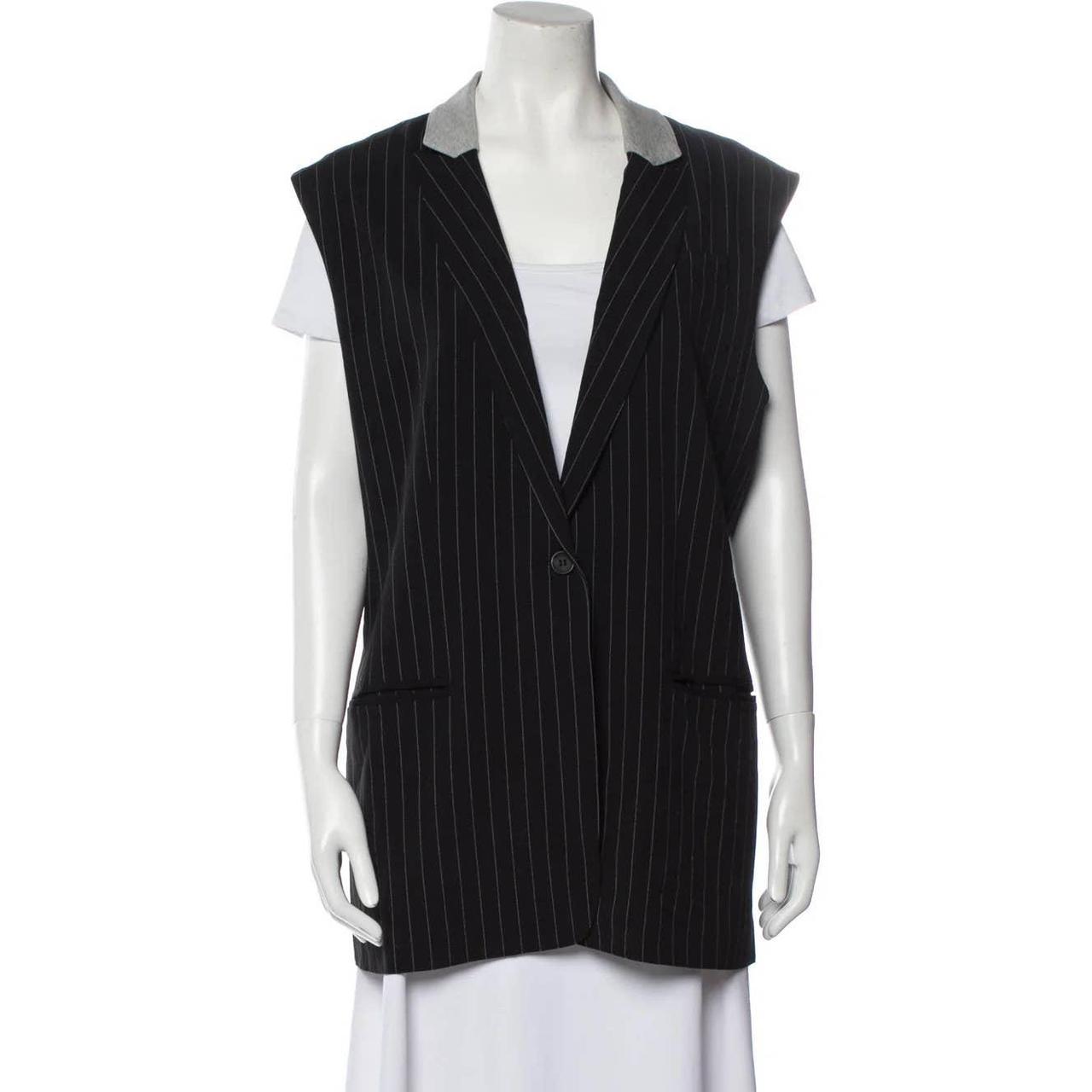 VEST WITH LAPEL – Black – Norma Kamali