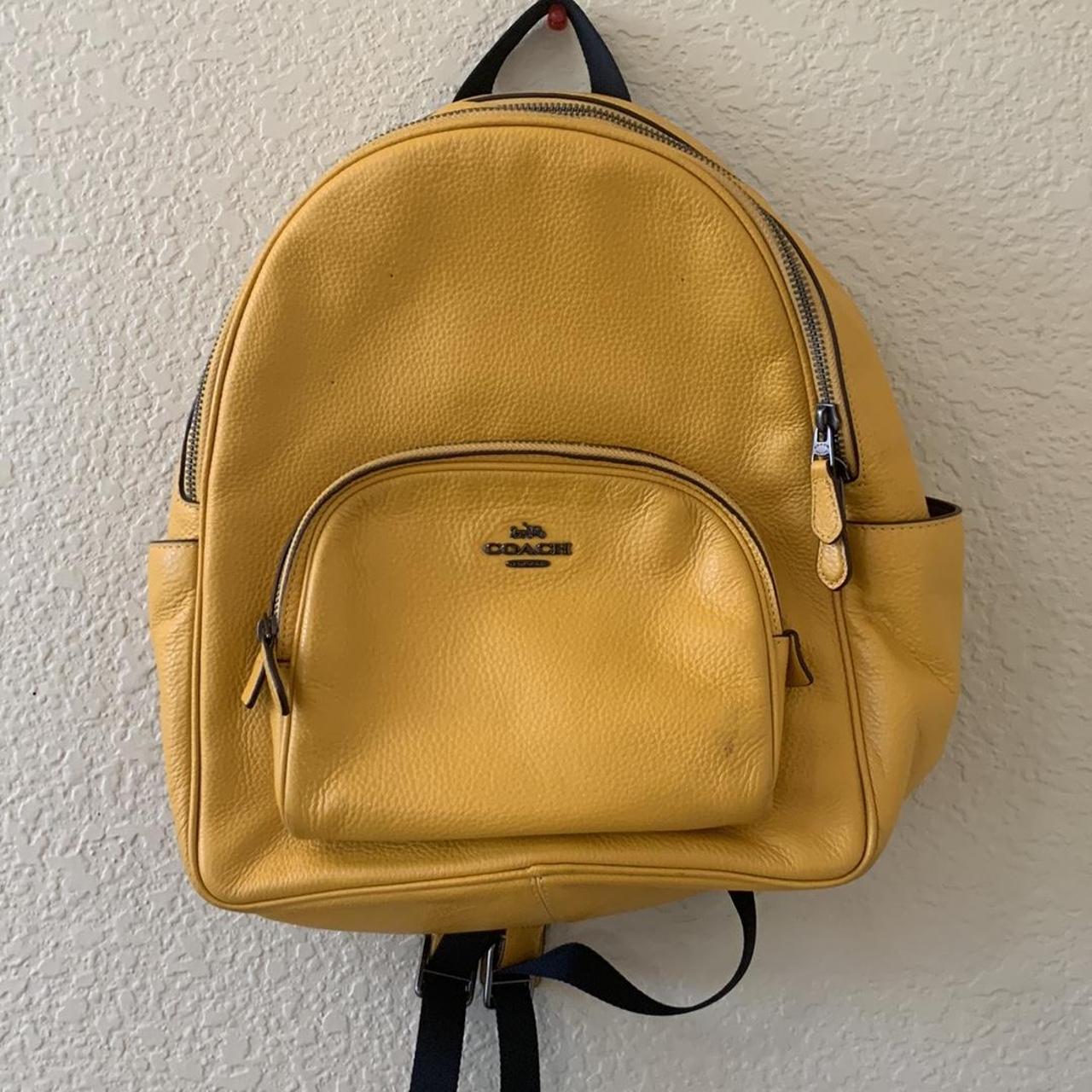 Yellow best sale coach backpack