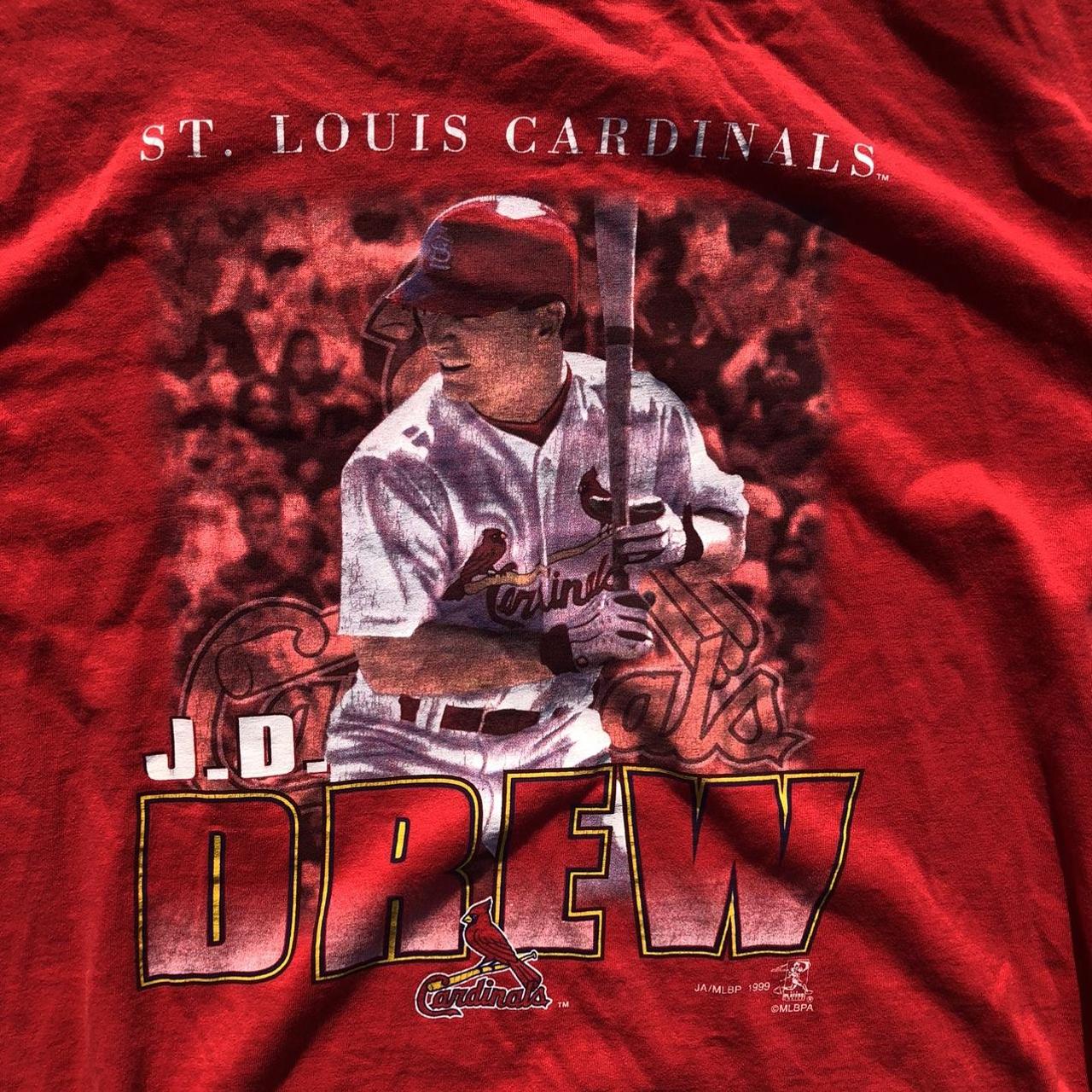 St. Louis Cardinals Graphic T-Shirt with a red - Depop