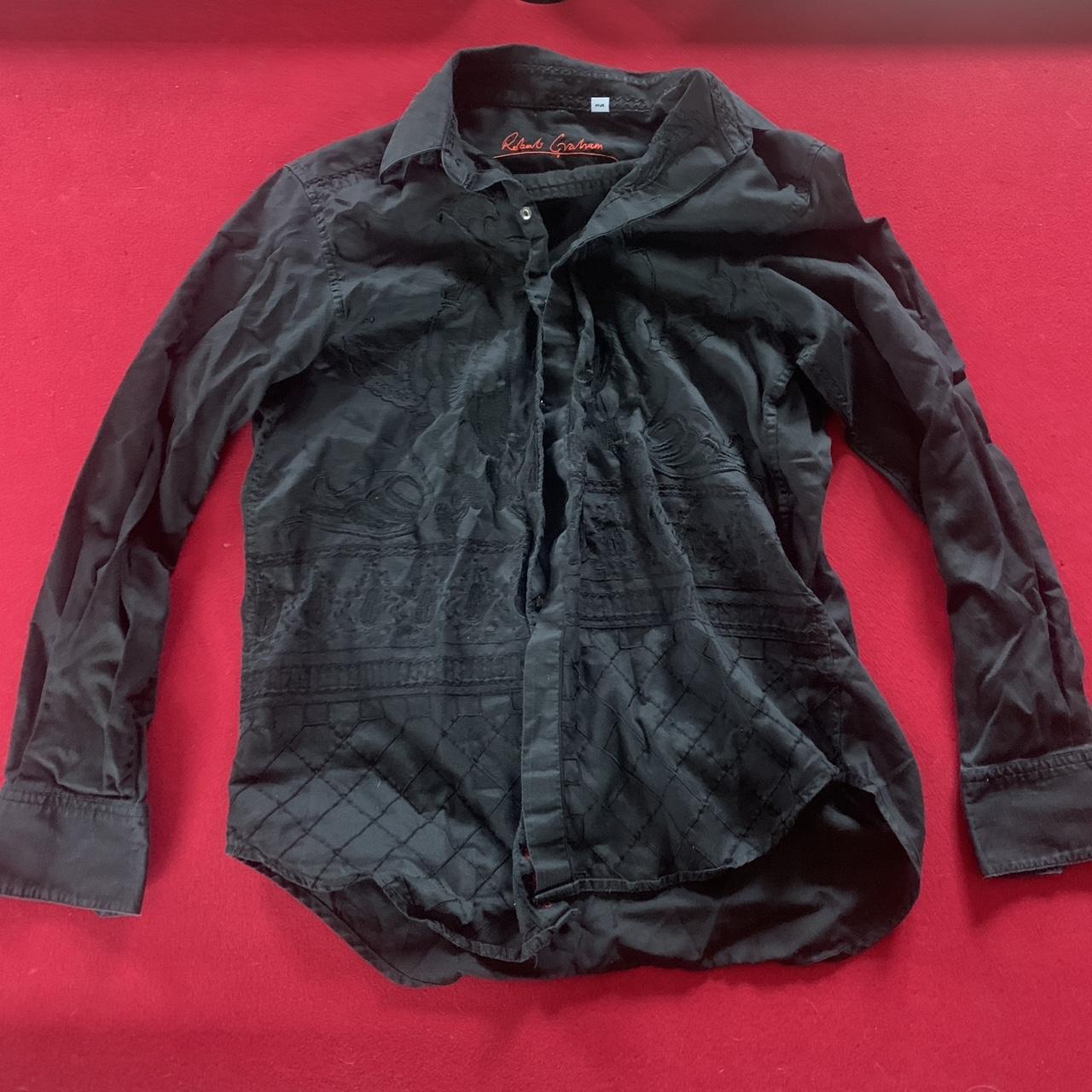 Robert Graham, Black, Shirt, Pattern Depop