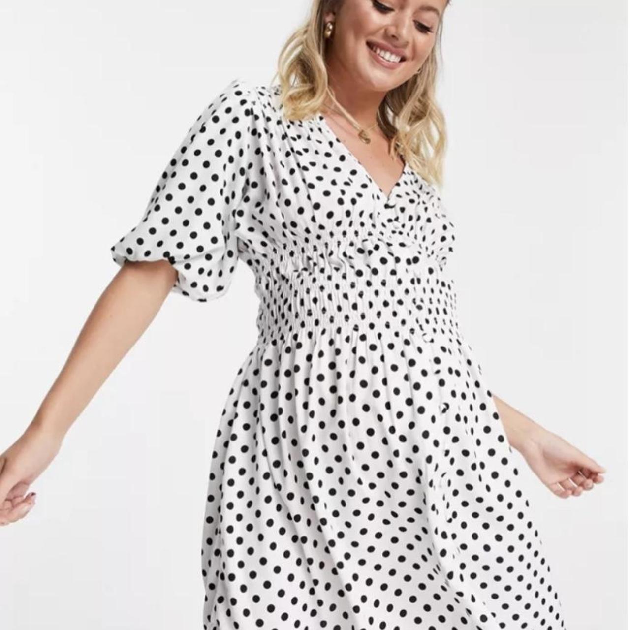 Asos maternity polka dot dress online