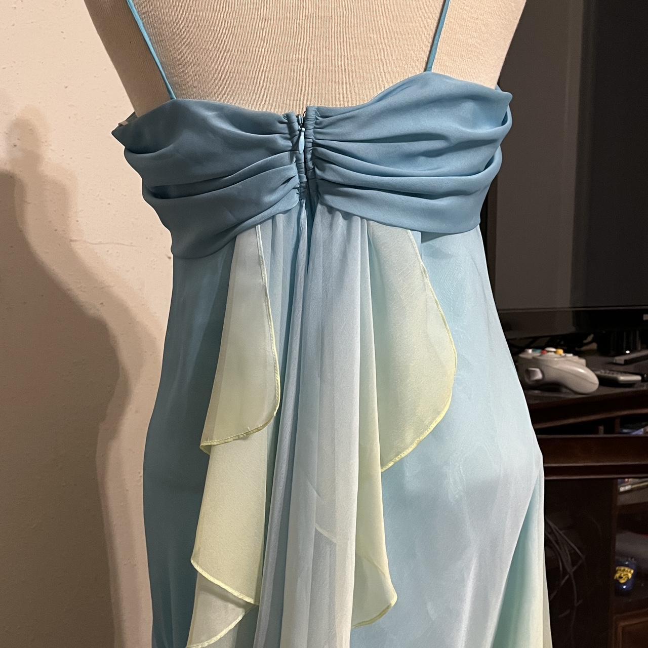 Vintage betsy and adam dress blue to green ombre depop
