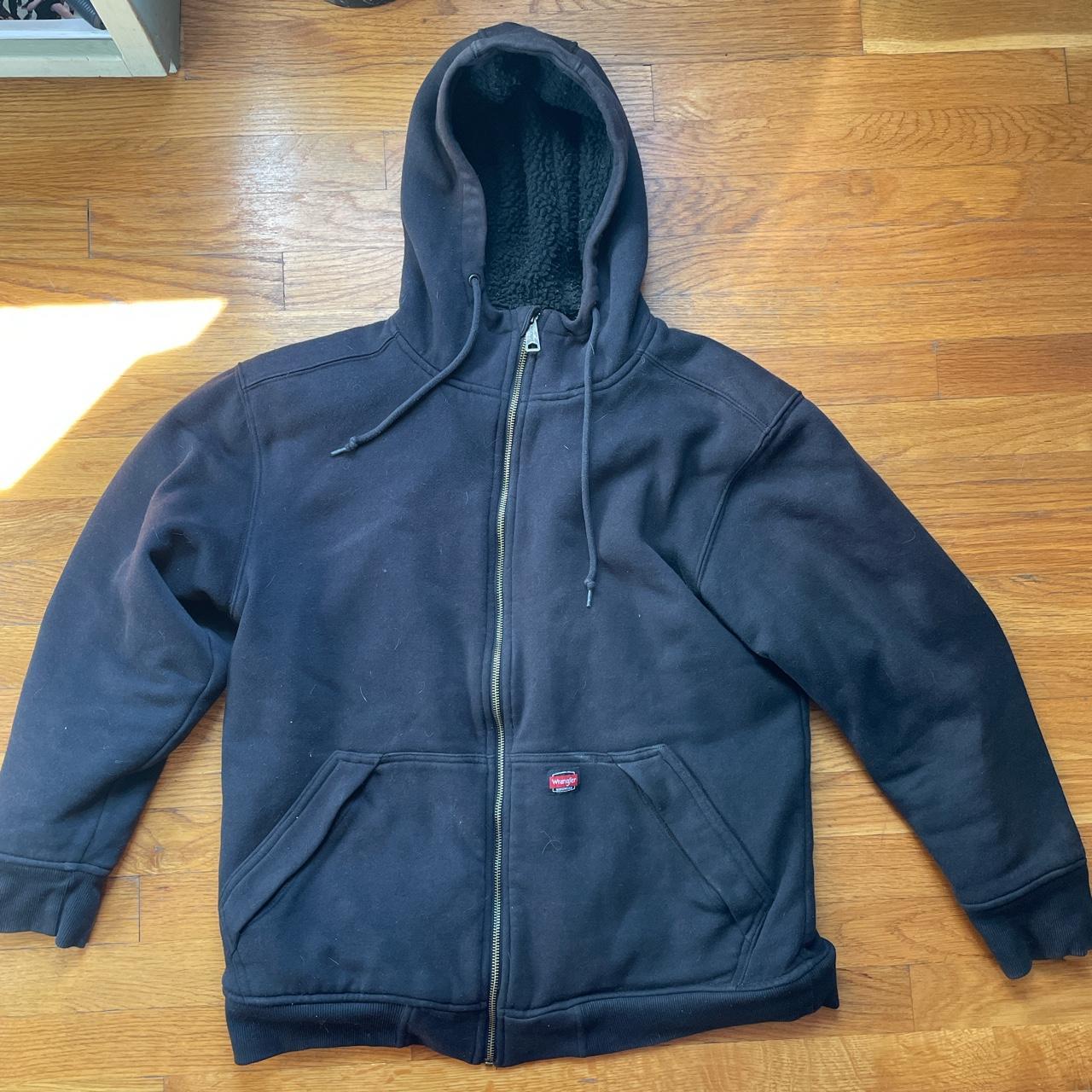 Fleece lined wrangler zip up. Super heavy... - Depop