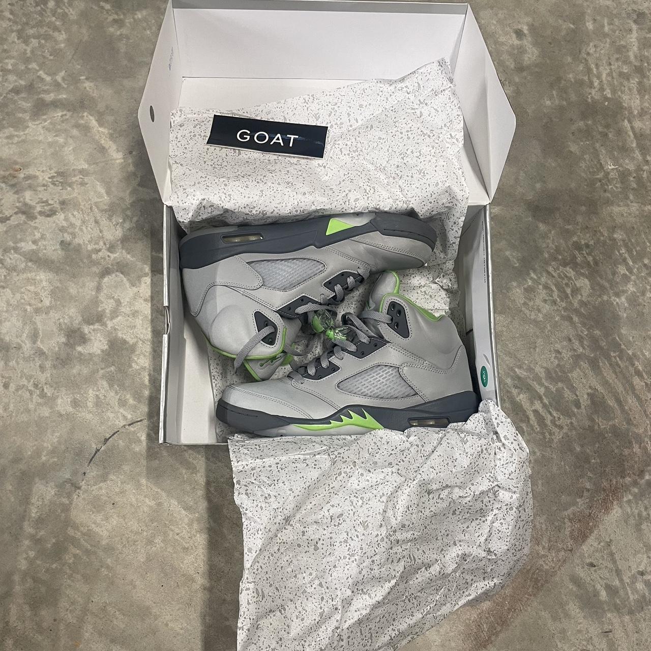 jordan 5 green bean on feet