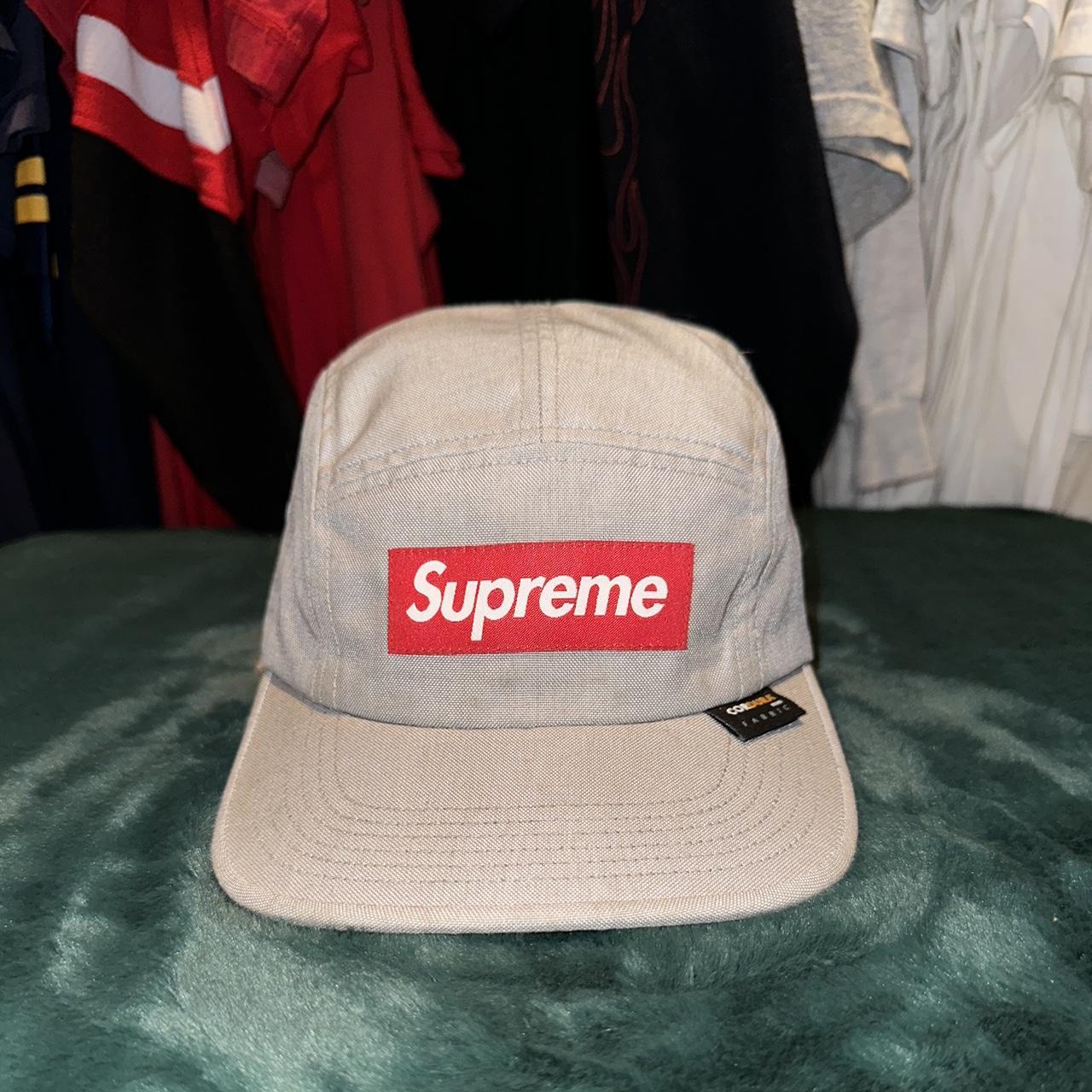 SUPREME 5 PANEL CAMP CAP SILVER CORDURA HAT S/S 2018... - Depop