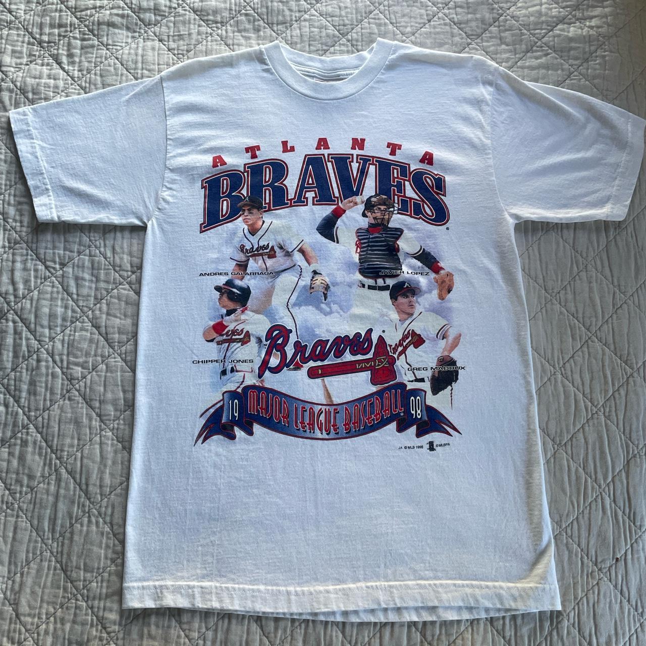 Vintage 1998 Atlanta Braves Tee Condition 9/10 Like... - Depop