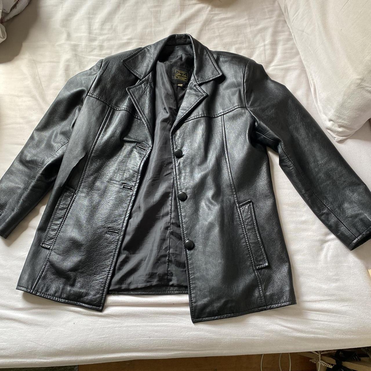 Elegant REAL Leather Jacket Size XL Slightly... - Depop