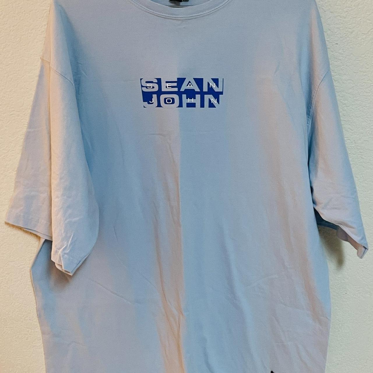 Vintage early 2000s Sean John baby blue tall tee. | Depop