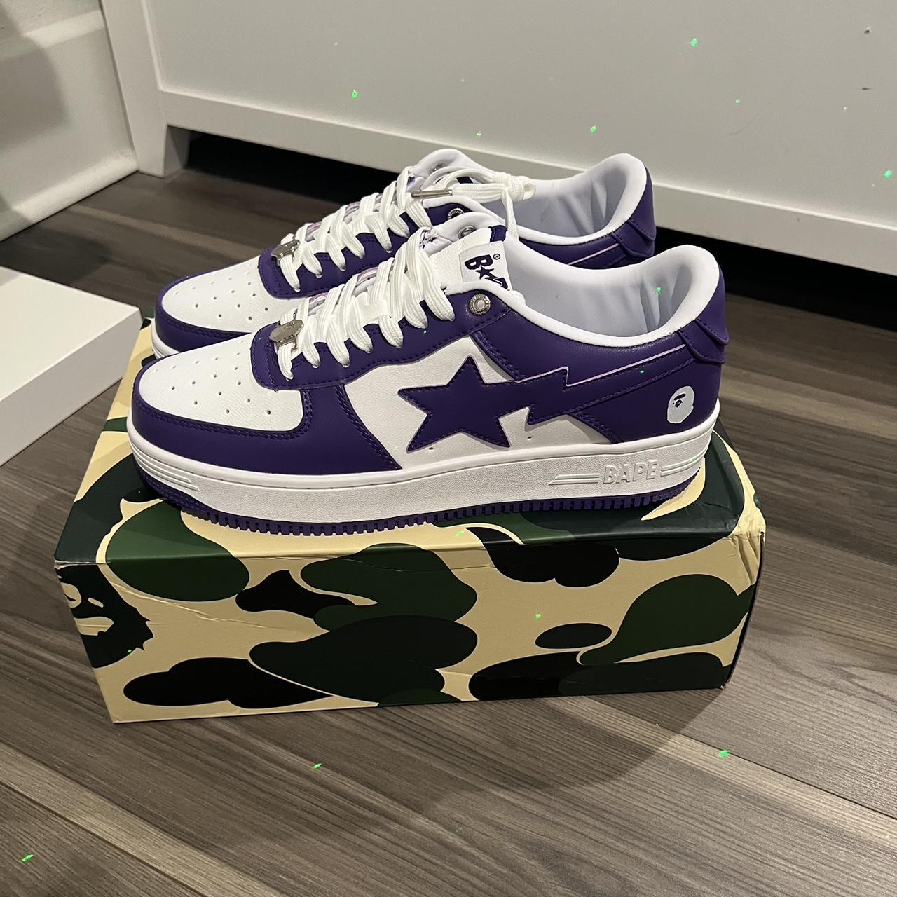 Purple Bapestas New with box with all accessories... - Depop