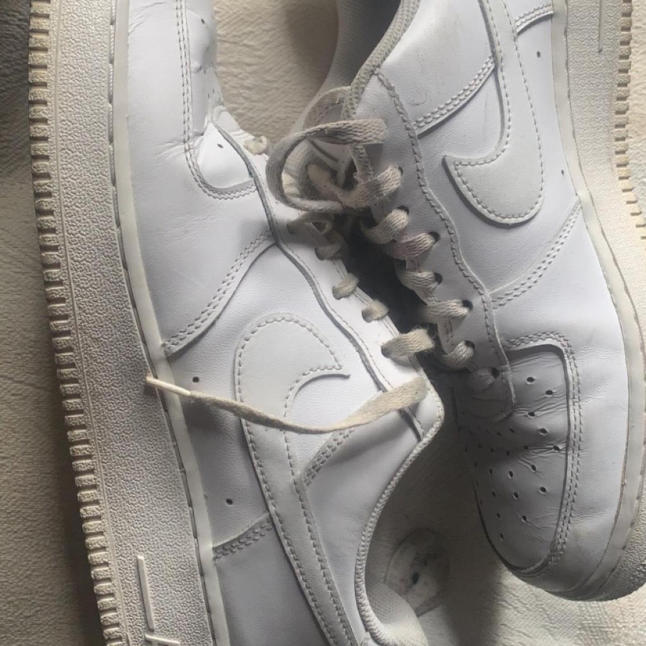 White air force 1 men’s 8.5 little tear inside shoe - Depop