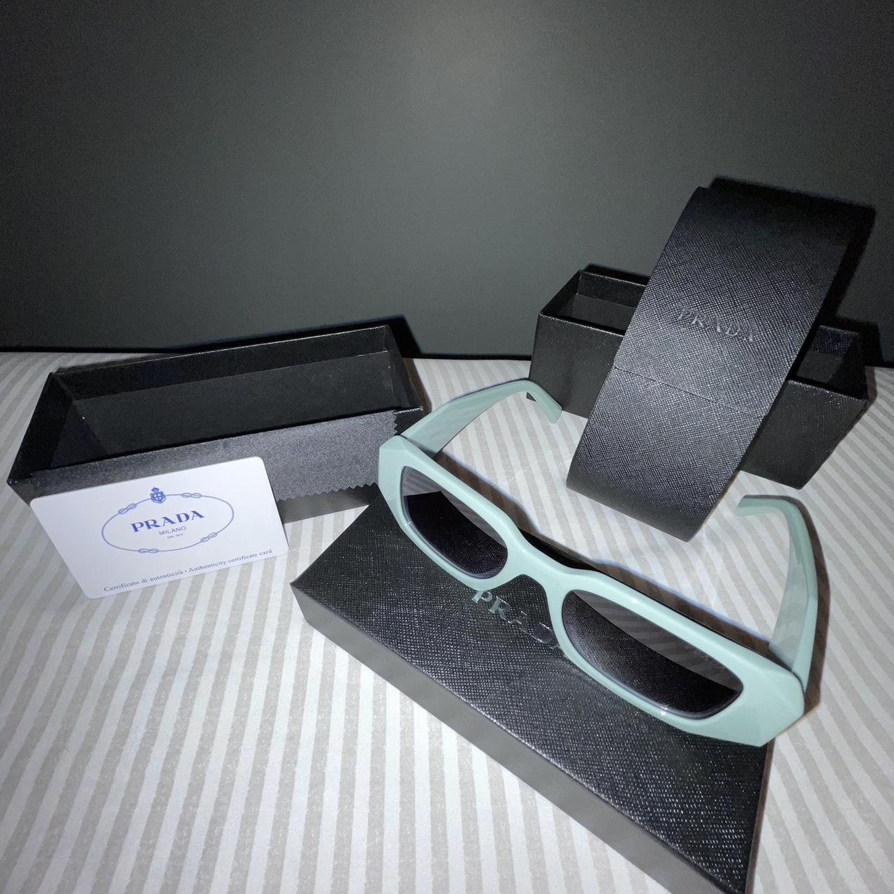 prada glasses green frame