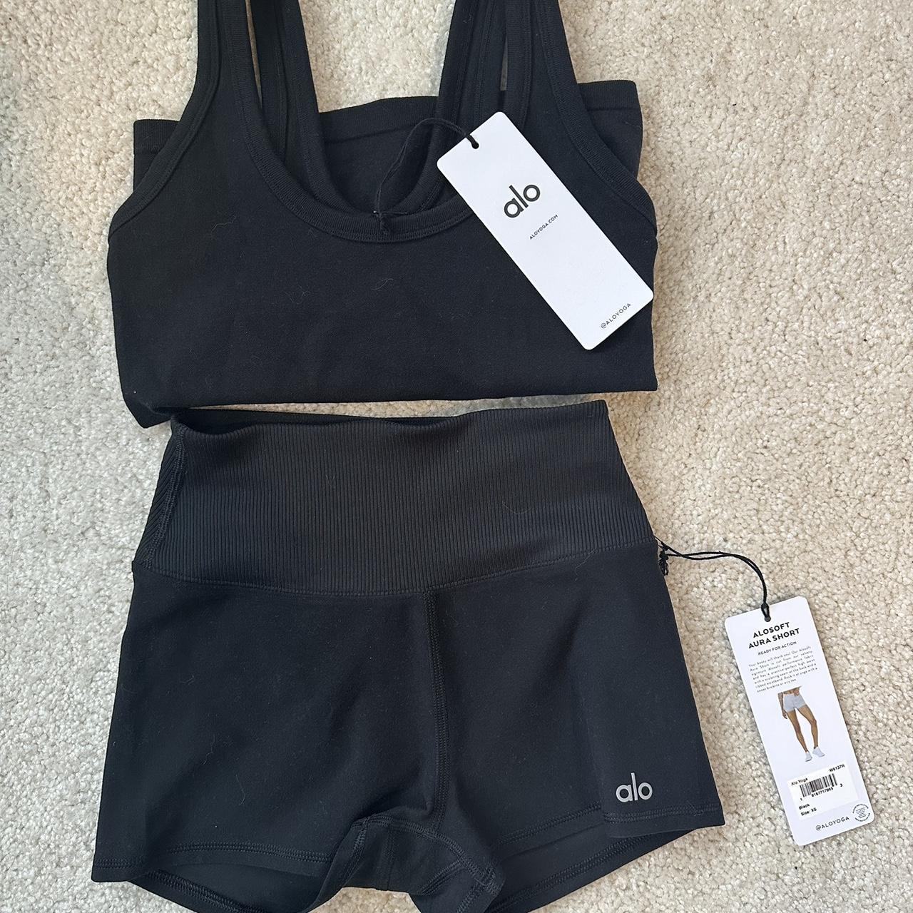 Alo set AloSoft Aura Short Seamless Chosen Tank… - Depop