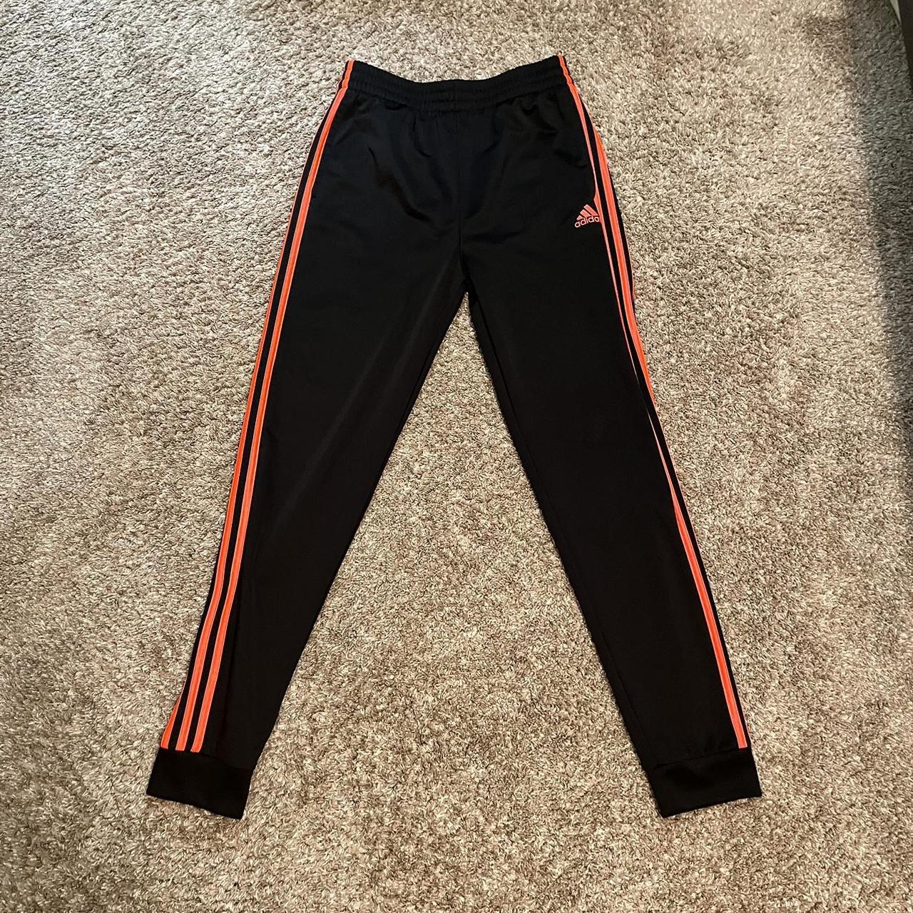 Black and orange adidas pants best sale