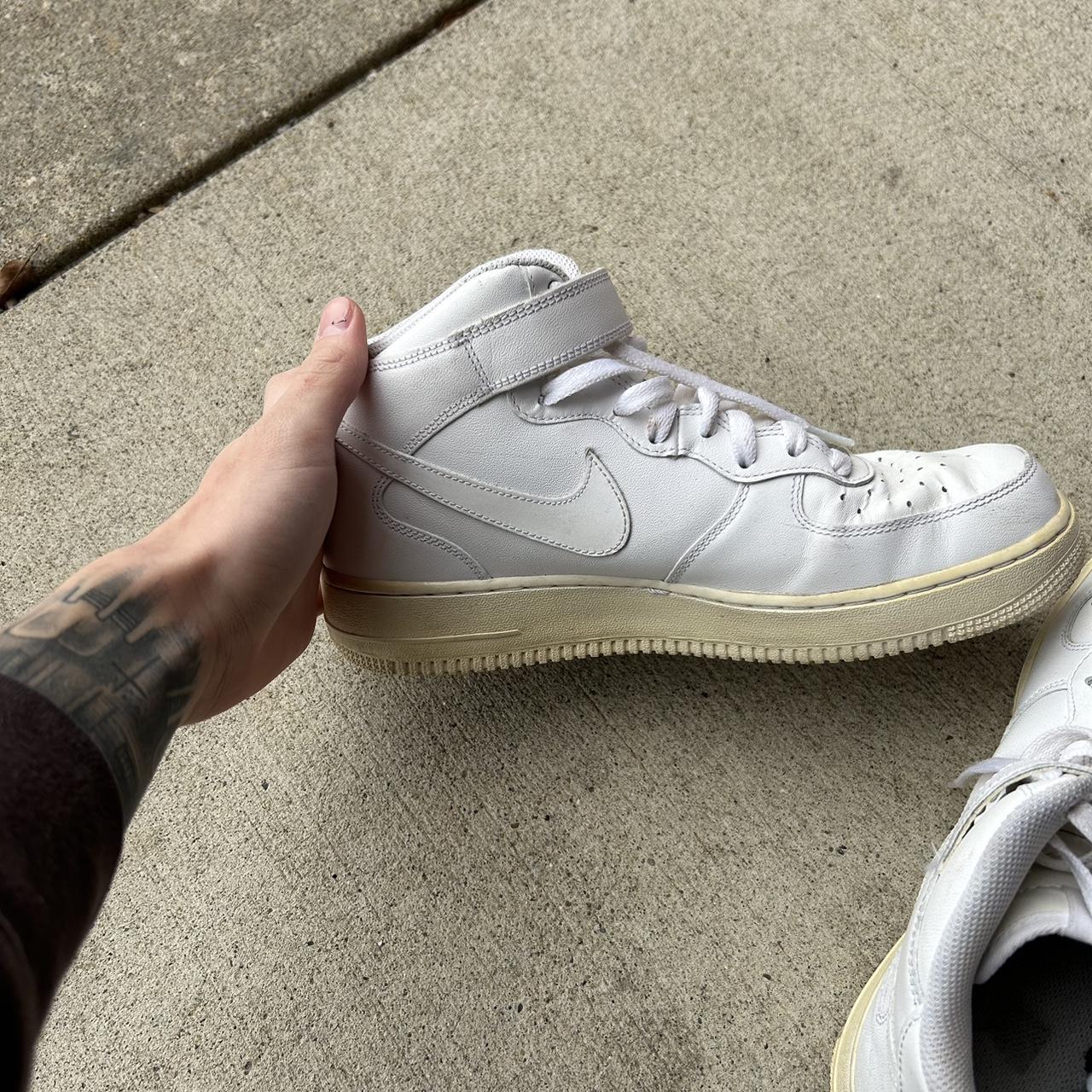 mens white air force ones size 9