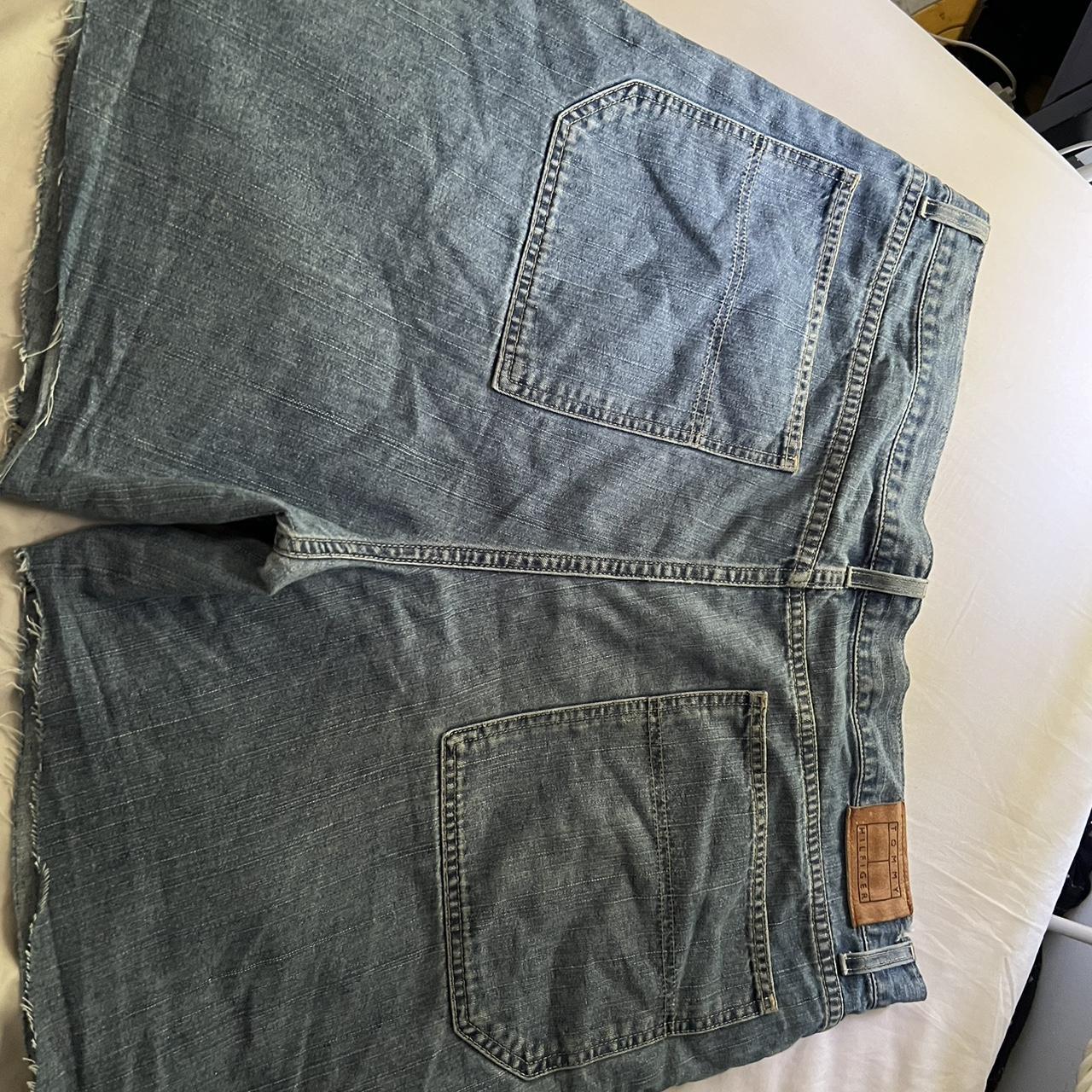 Tommy Hilfiger Distressed Jean shorts 90s,... - Depop