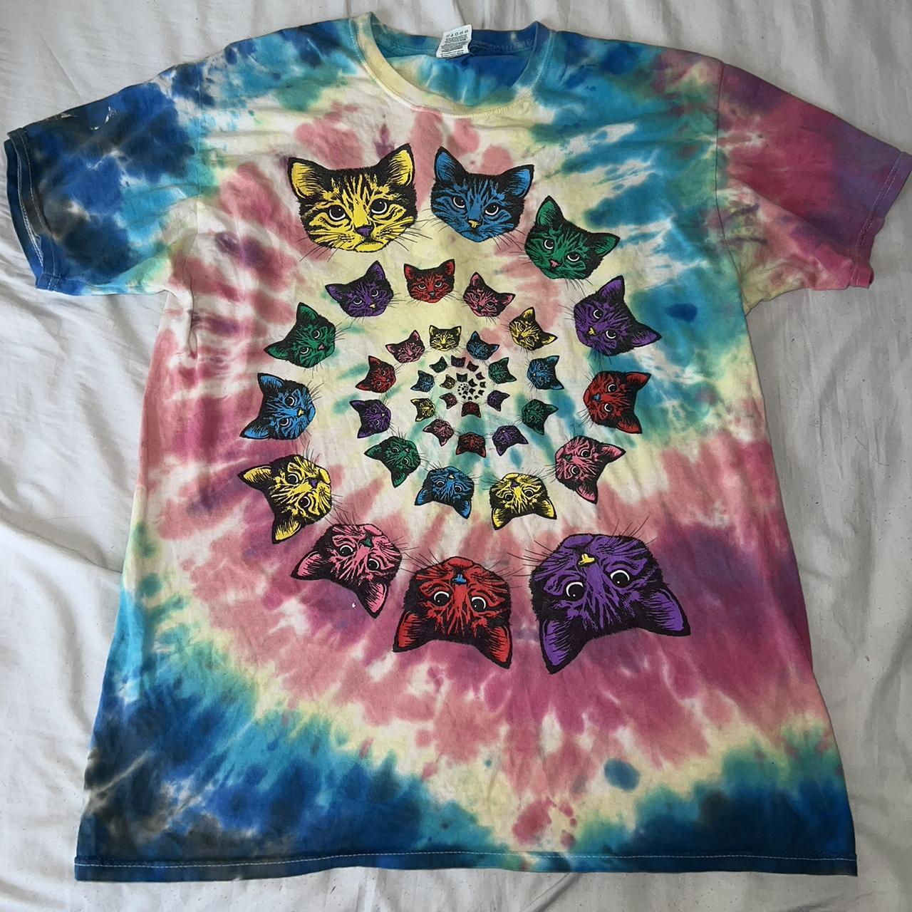 Grateful Dead Cat T shirt Size L Tiny hole in. Depop