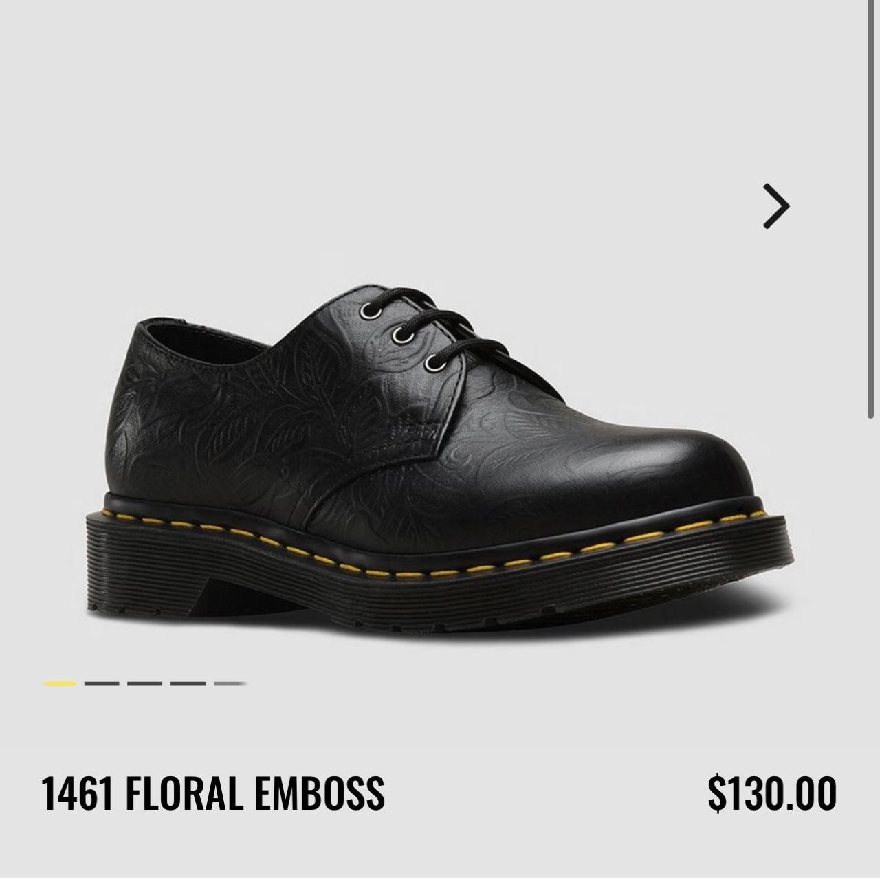 Dr martens hot sale floral emboss