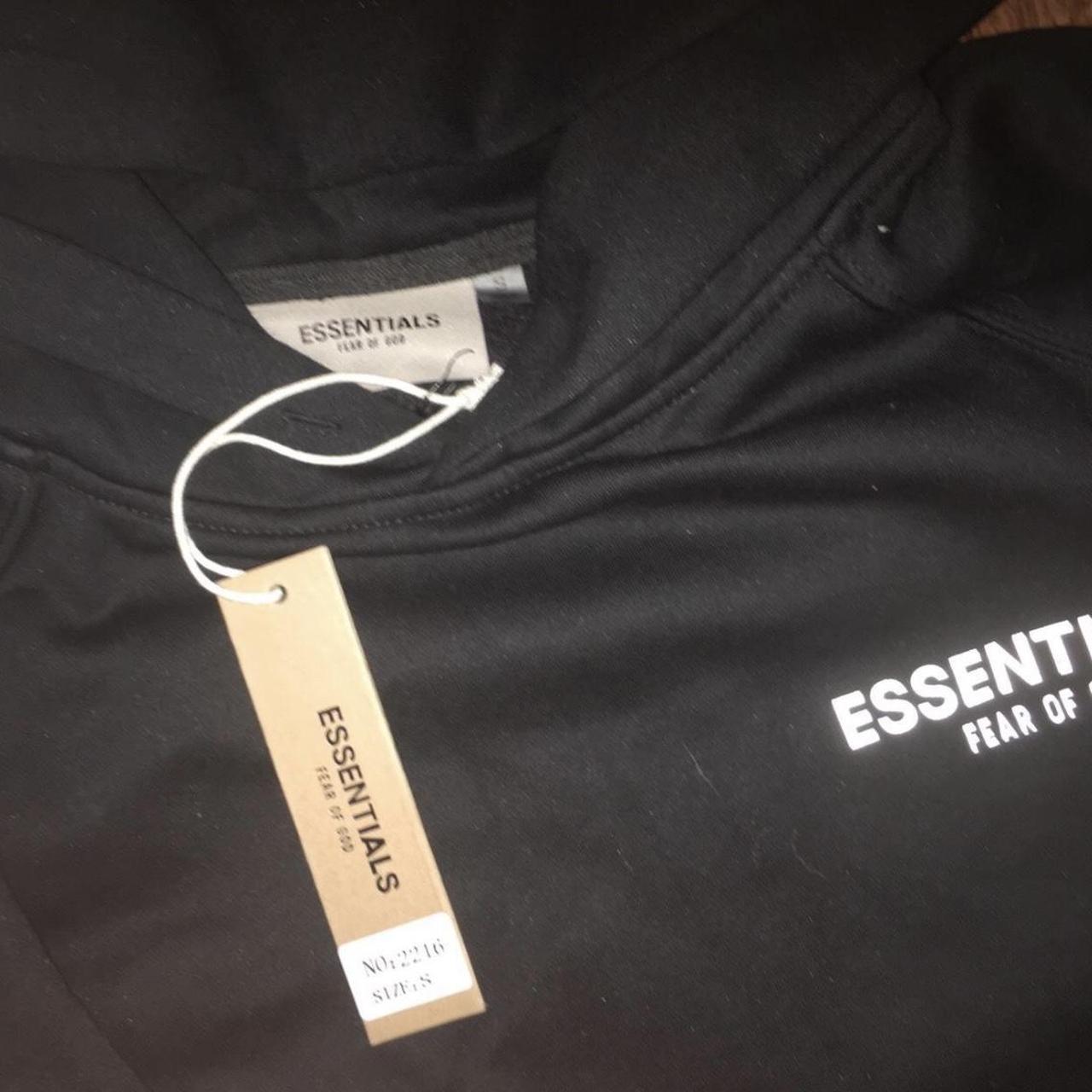 black essentials hoodie fits SM prices are... Depop