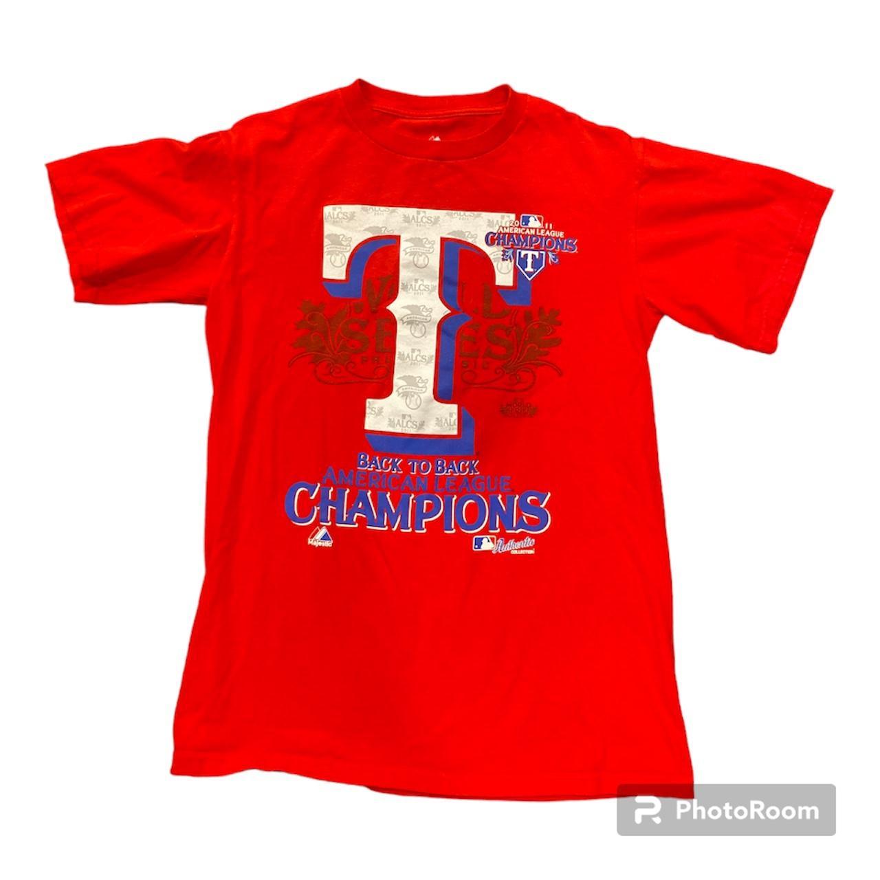 Majestic Texas Rangers 2010 World Series Red - Depop