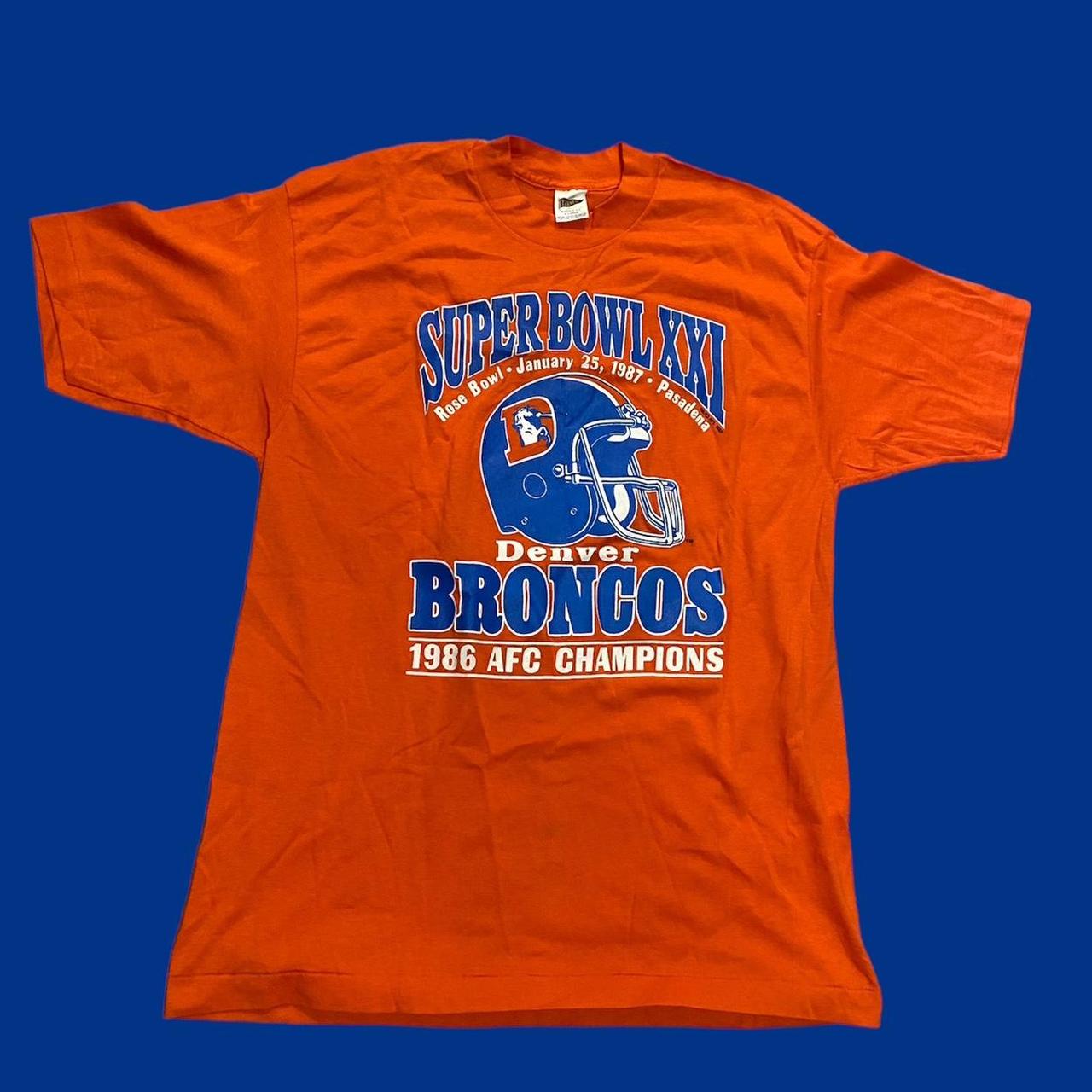 Denver Broncos T-Shirt Adult Large Orange NFL - Depop