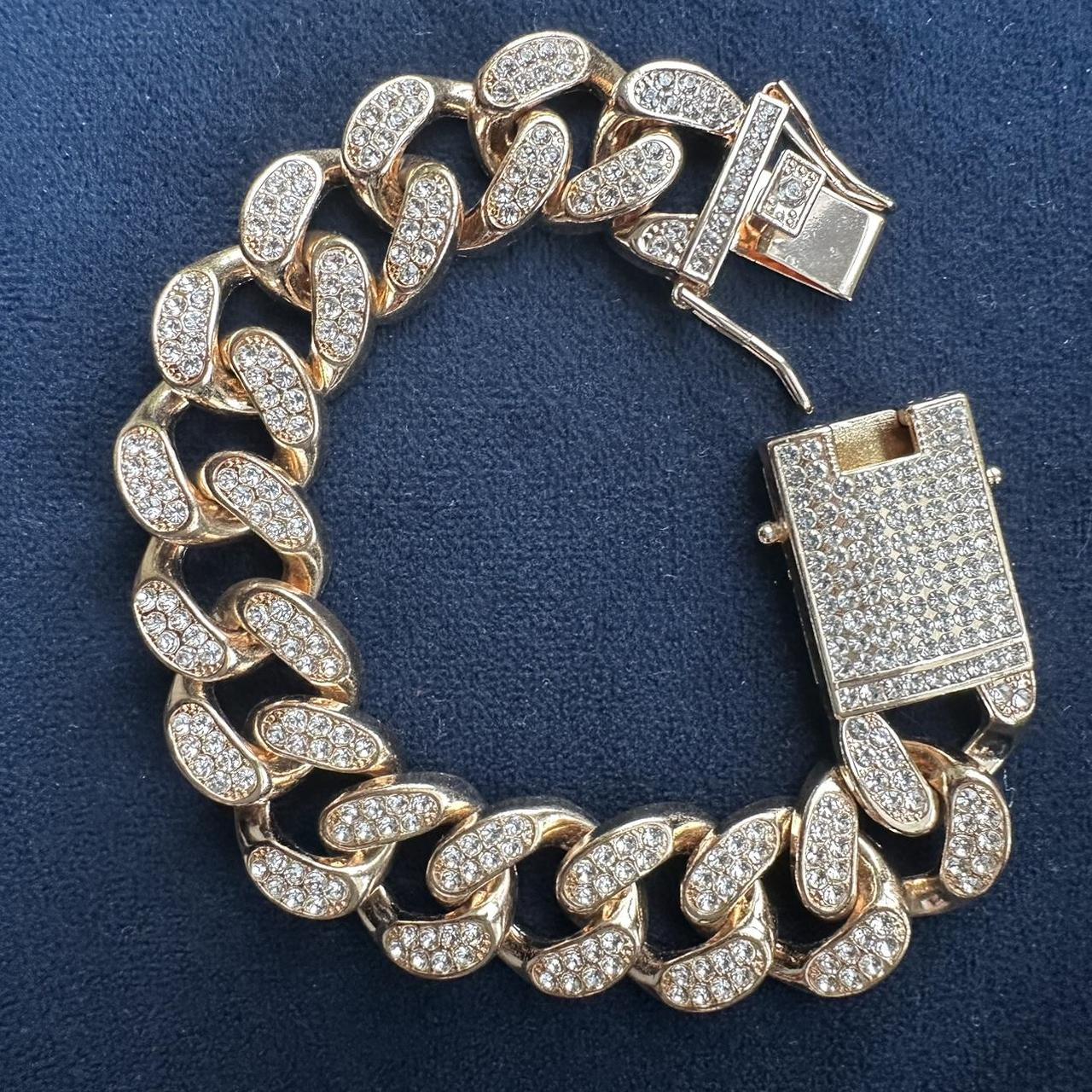 8” Iced Cuban Chain Bracelet Please see video for... - Depop