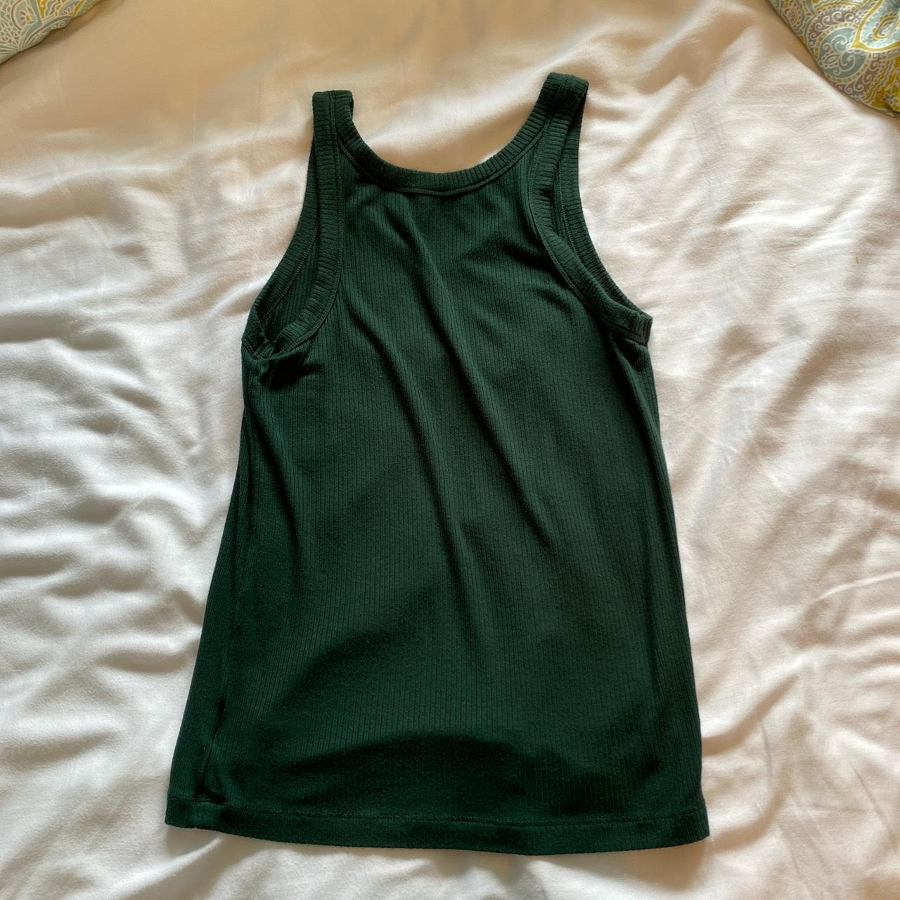 forest green american eagle tank top, size small.... - Depop