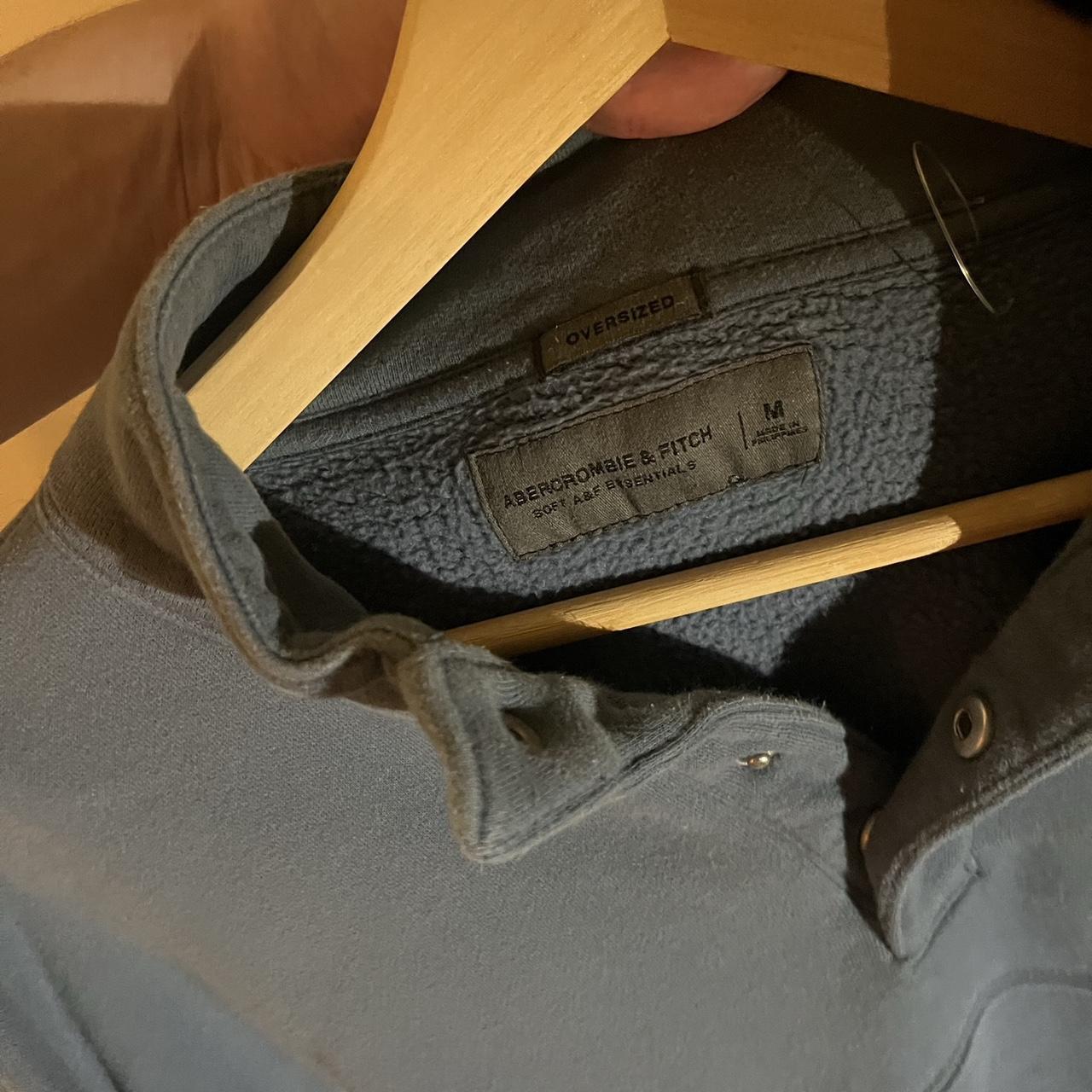 Abercrombie & Fitch Buttoned Pullover Lightly... - Depop