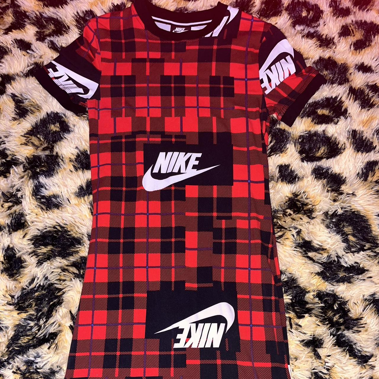 Red and black nike dress on sale