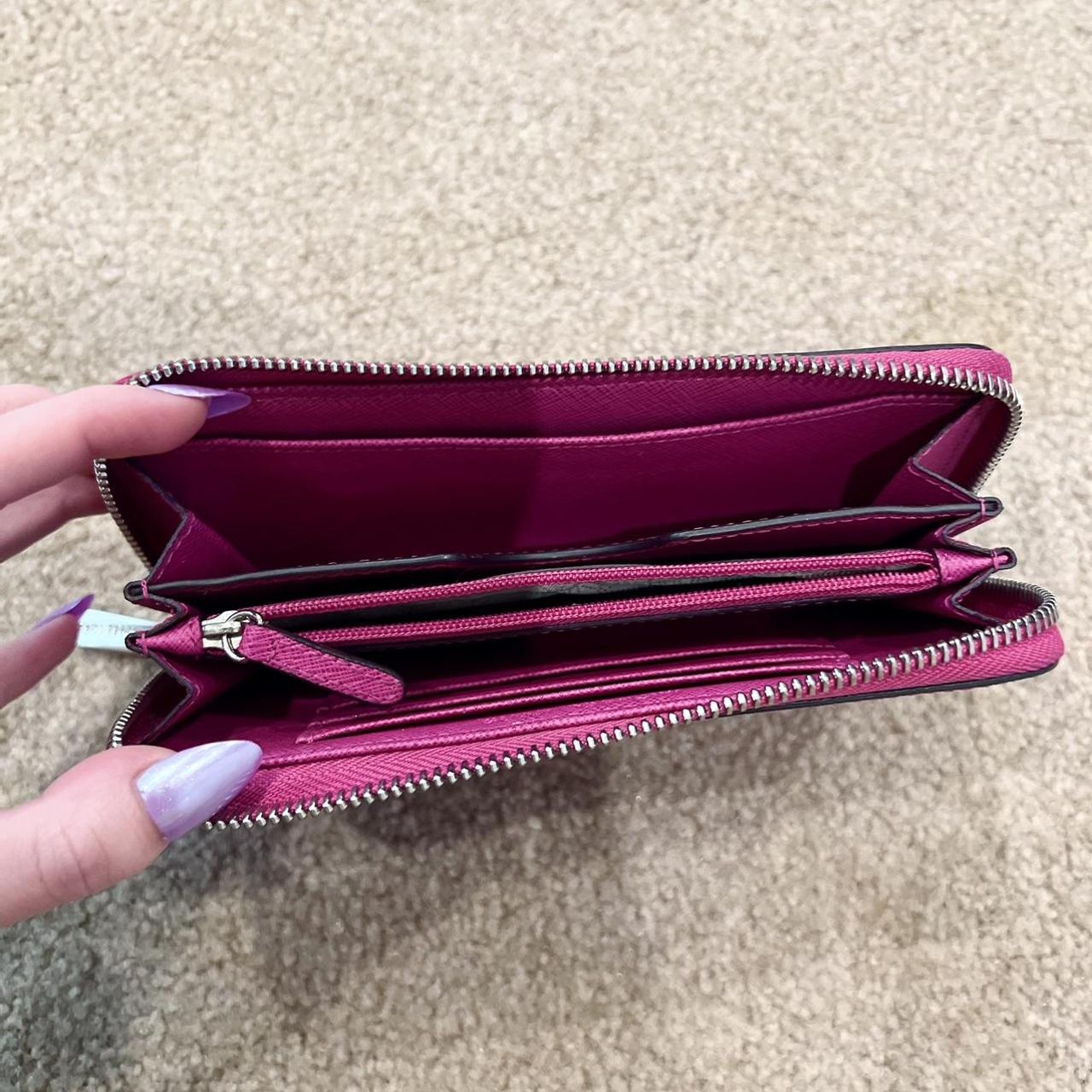 Hot pink Michael Kors wallet. Has six card holder - Depop