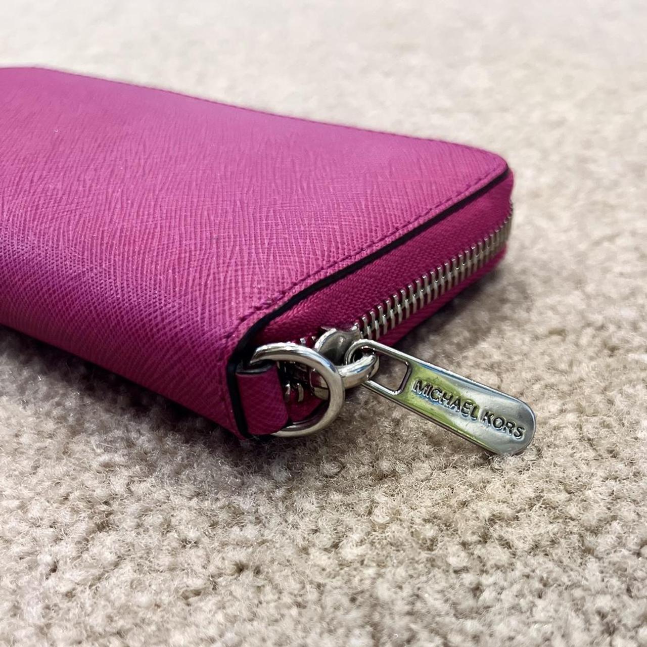 Hot pink Michael Kors wallet. Has six card holder - Depop