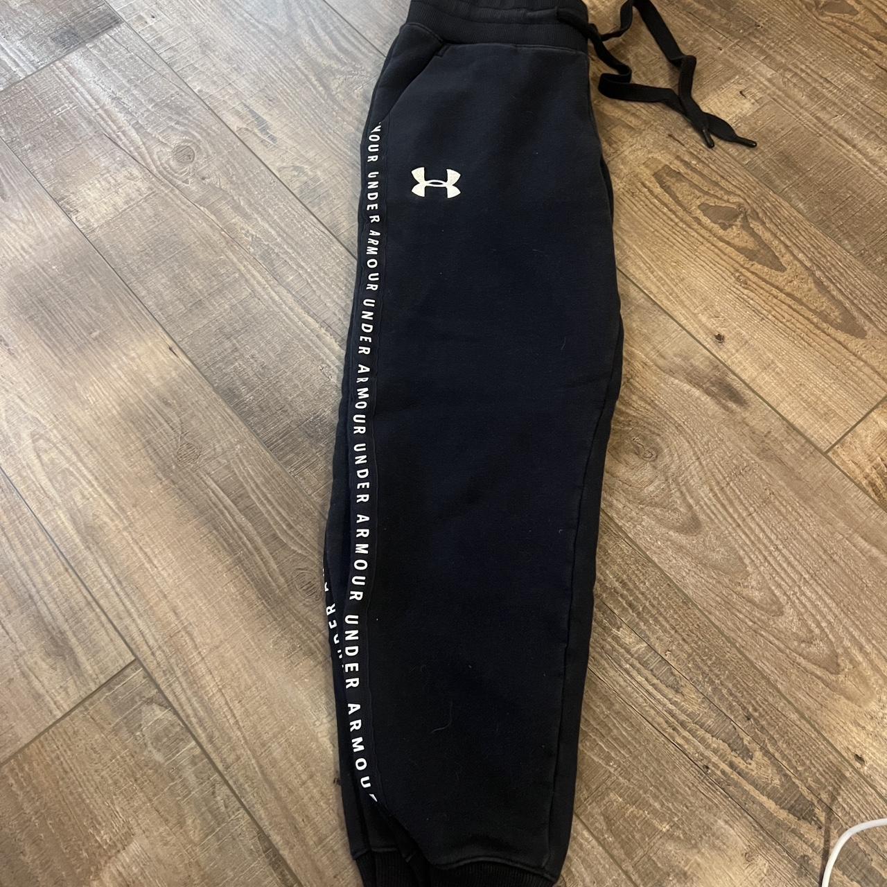 Basically new Black Under Armor Joggers Got them... - Depop