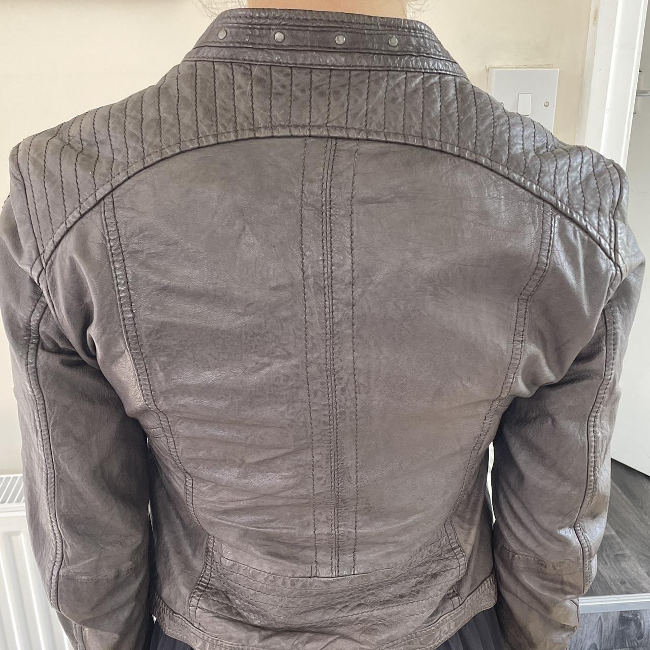 Brampton dark brown leather jacket size M, fits a... Depop