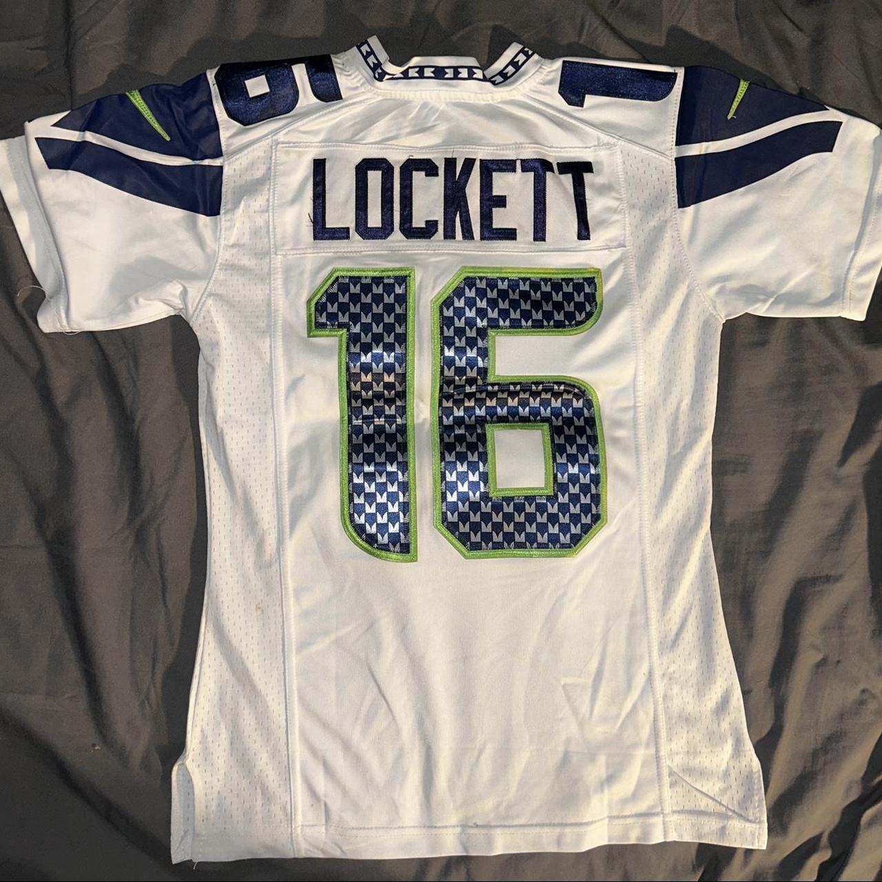 White SEATTLE SEAHAWKS TYLER LOCKETT NIKE football - Depop