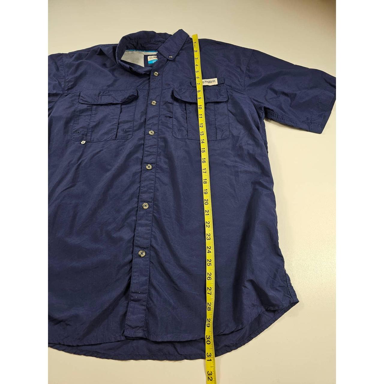 Navy blue magellan fishing shirt. Size medium, - Depop