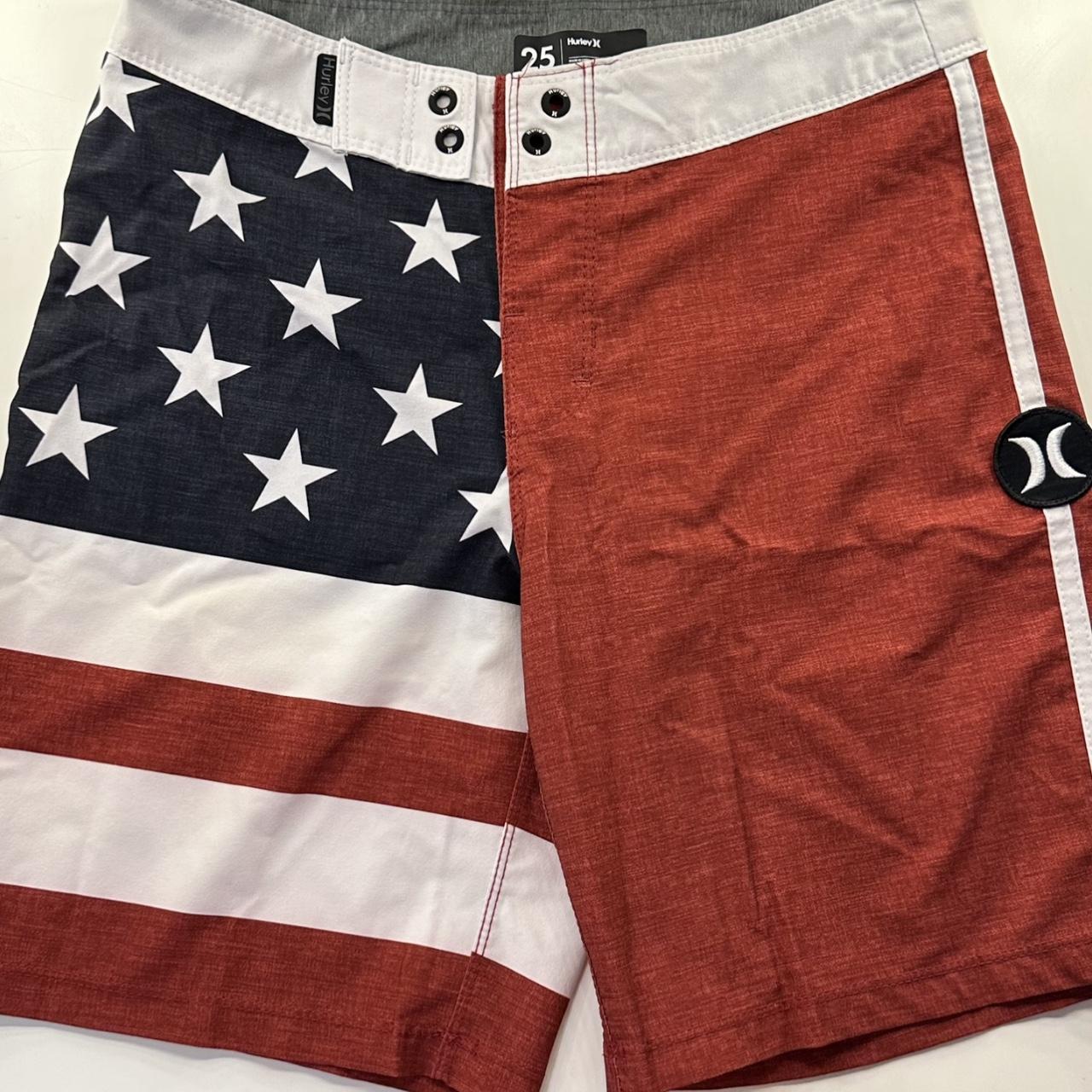 American flag Hurley swim trunks - Depop