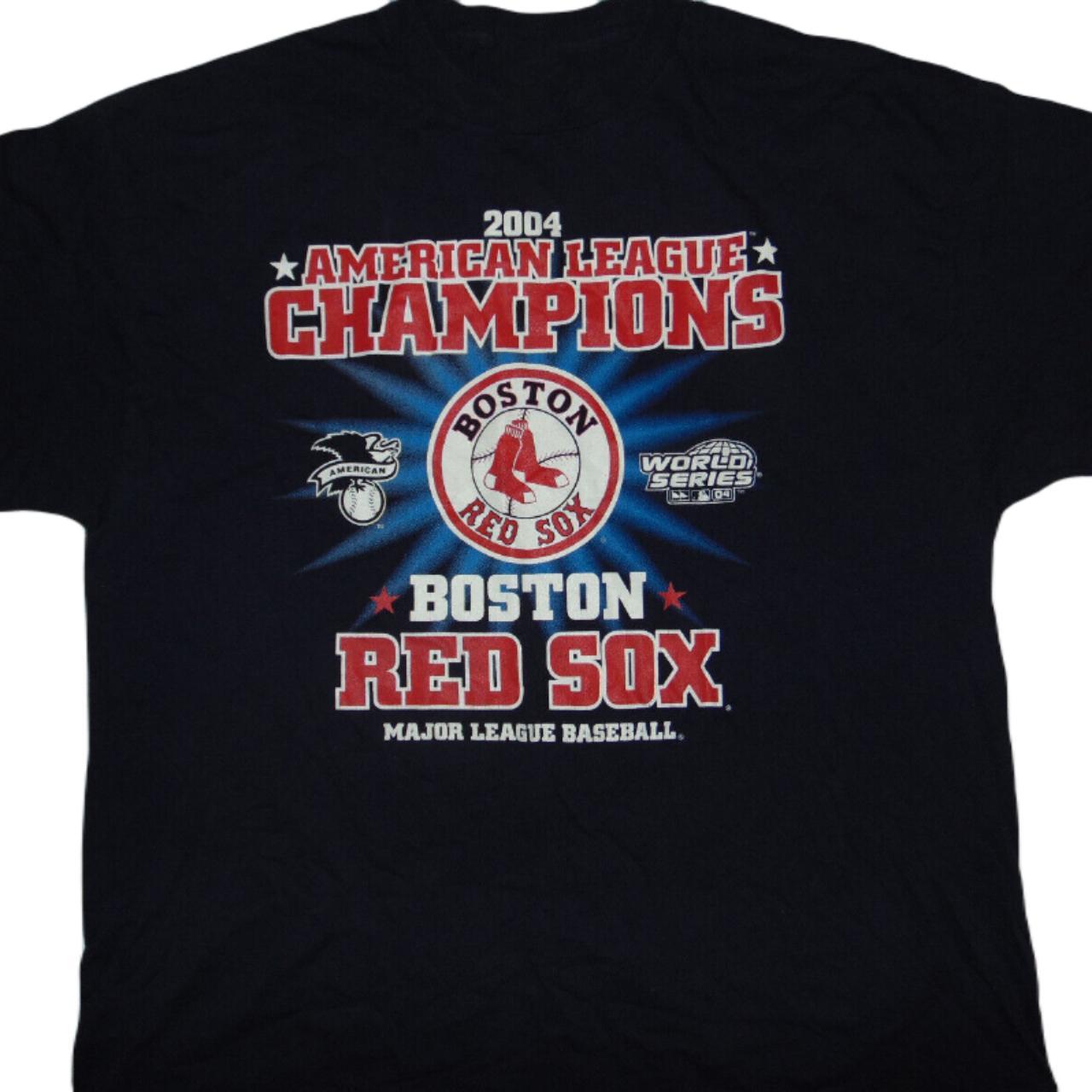 MLB Unisex's T-Shirts Basic American Lettering BOSTON RED SOX Dark