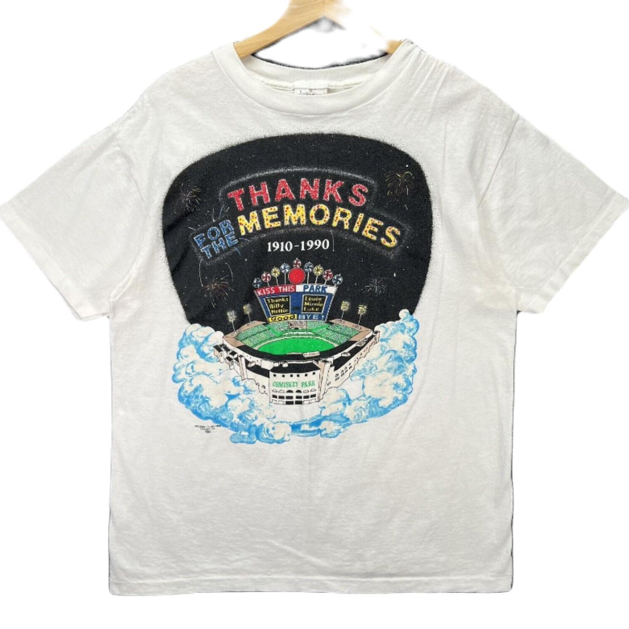 Vintage Comiskey park White Sox t-shirt. Jerzees - Depop