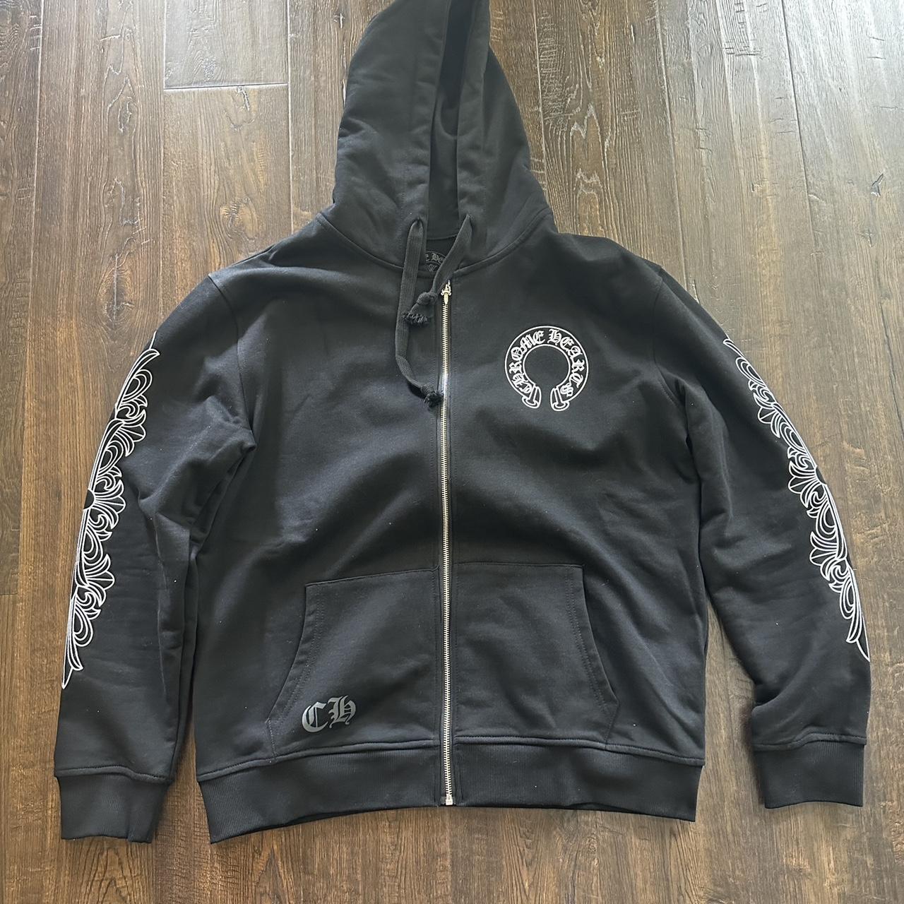 Chrome hearts zip up hoodie - Depop