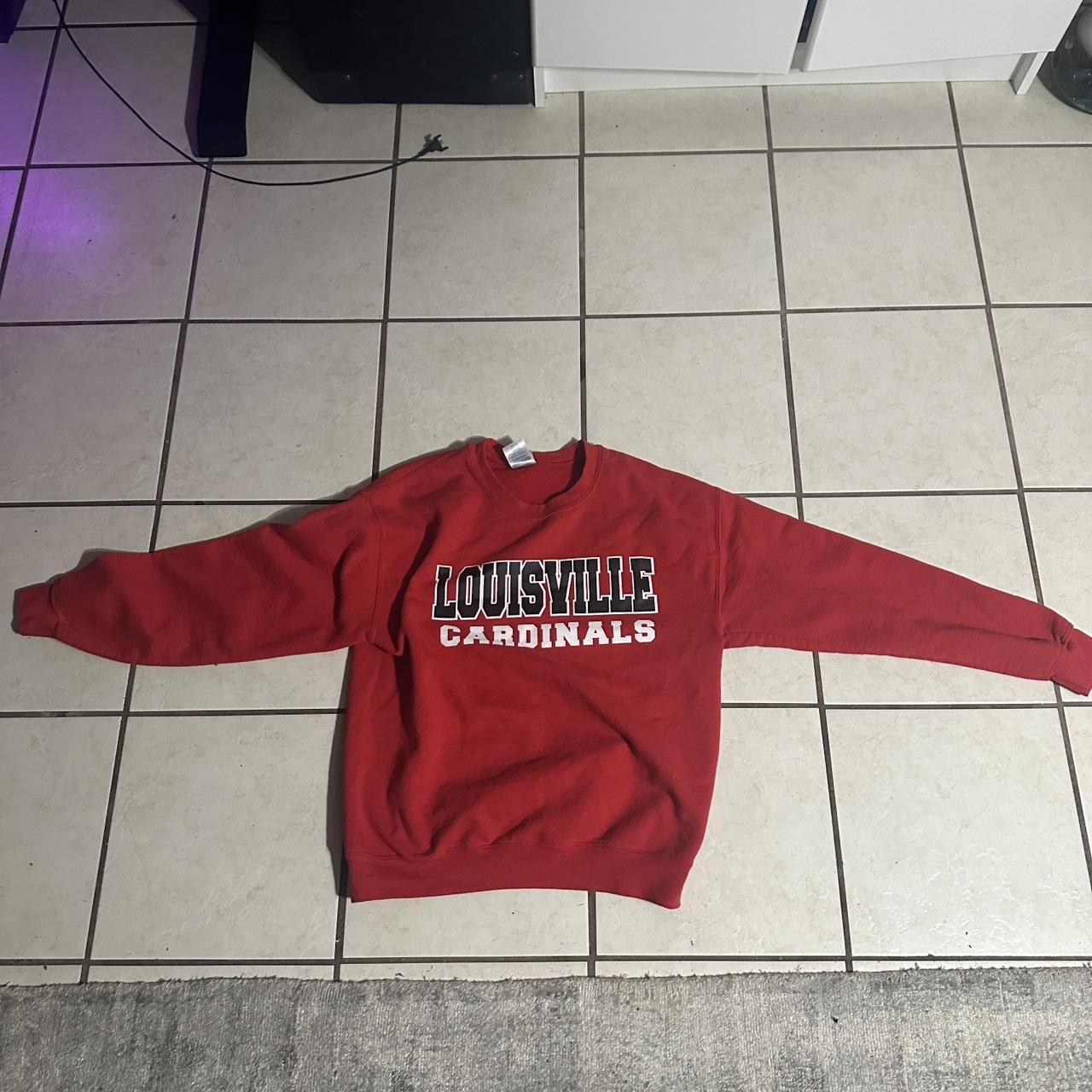 louisville hoodie, size medium, a tiny stain on the - Depop
