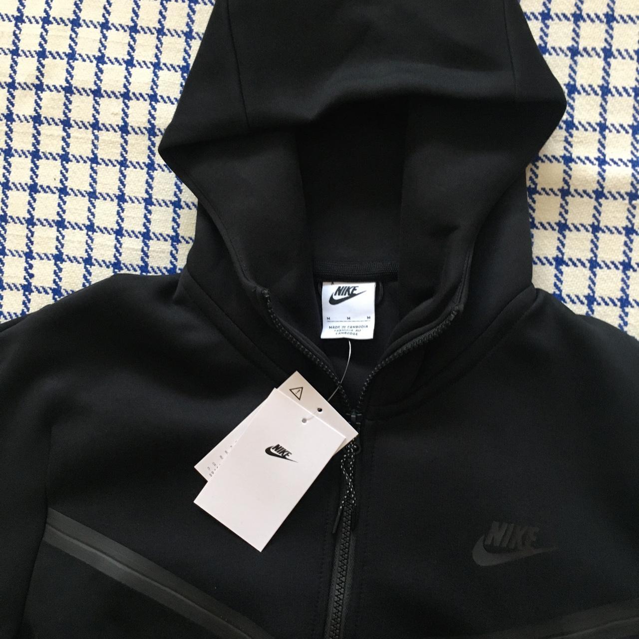 Nike Tech Fleece hoodie black medium H - 72cm W -... - Depop